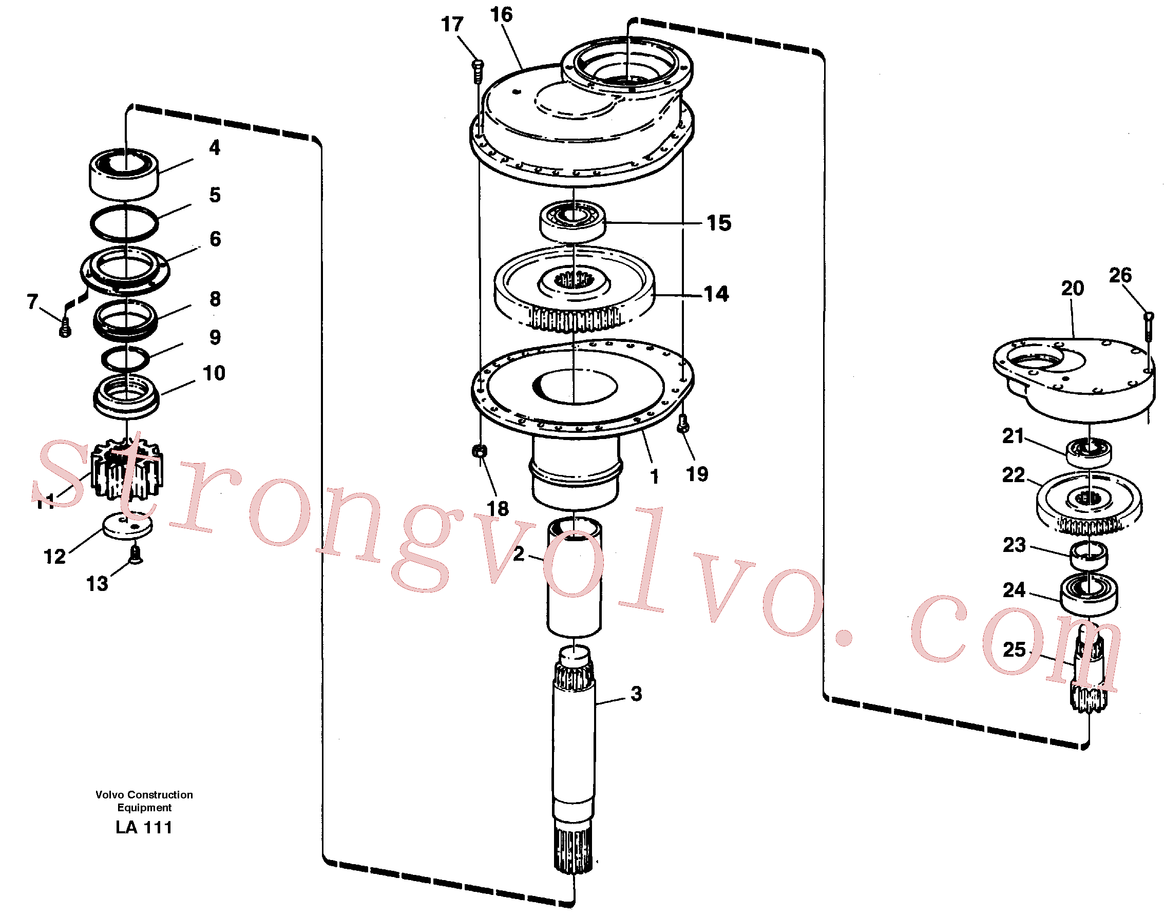 VOE11700550 Volvo Caixa de velocidades rotativa(LA111 Montagem)