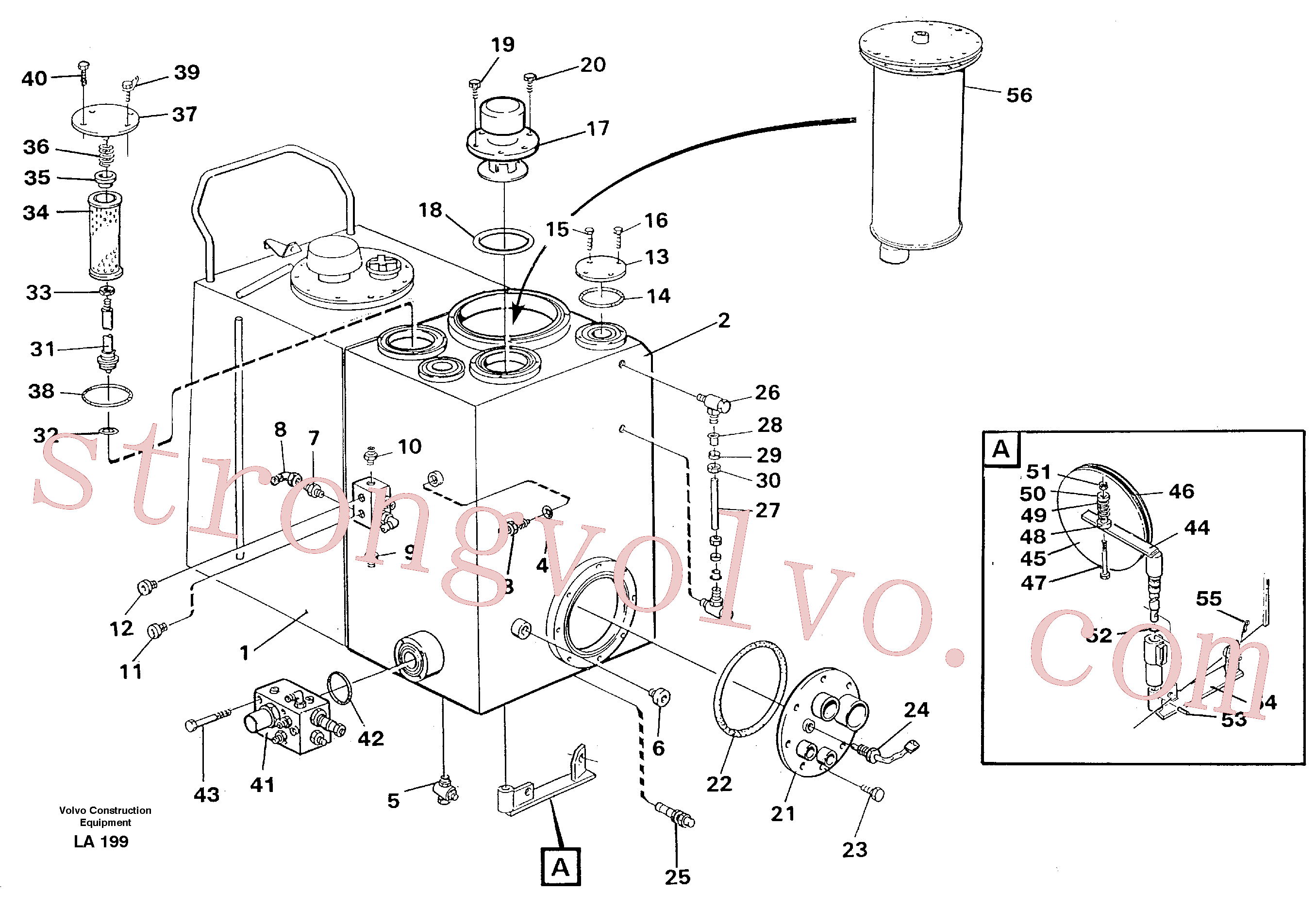 VOE14054584 Volvo Depósito de óleo hidráulico(LA199 Montagem)
