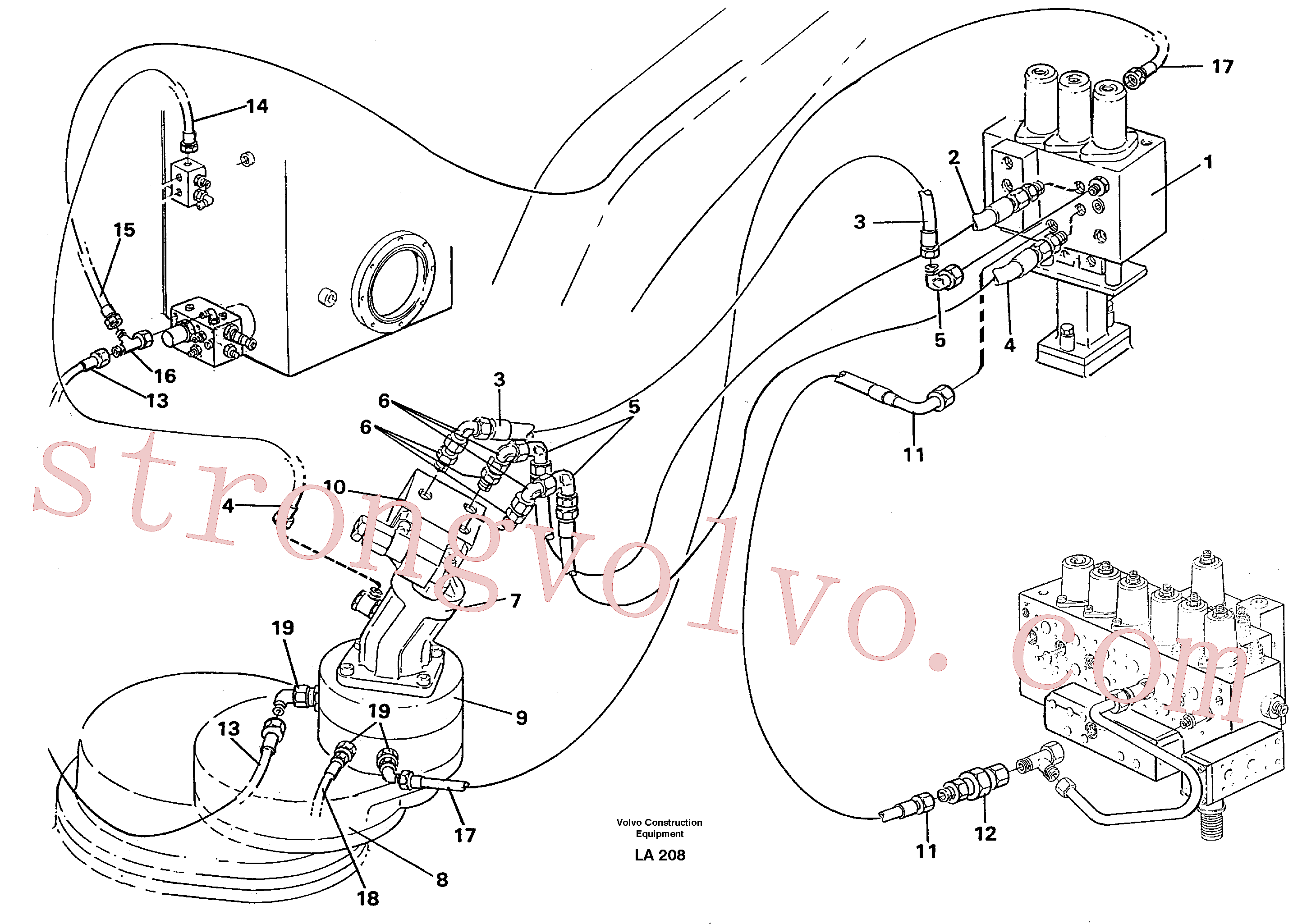 VOE14054177 Volvo Sistema de rotação da lança(LA208 Montagem)