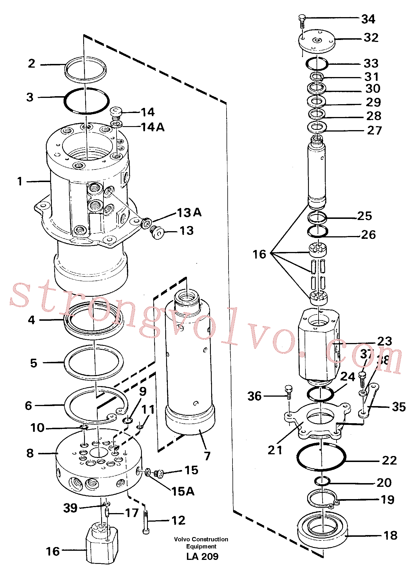 VOE14012325 Volvo Rótula(LA209 Montagem)