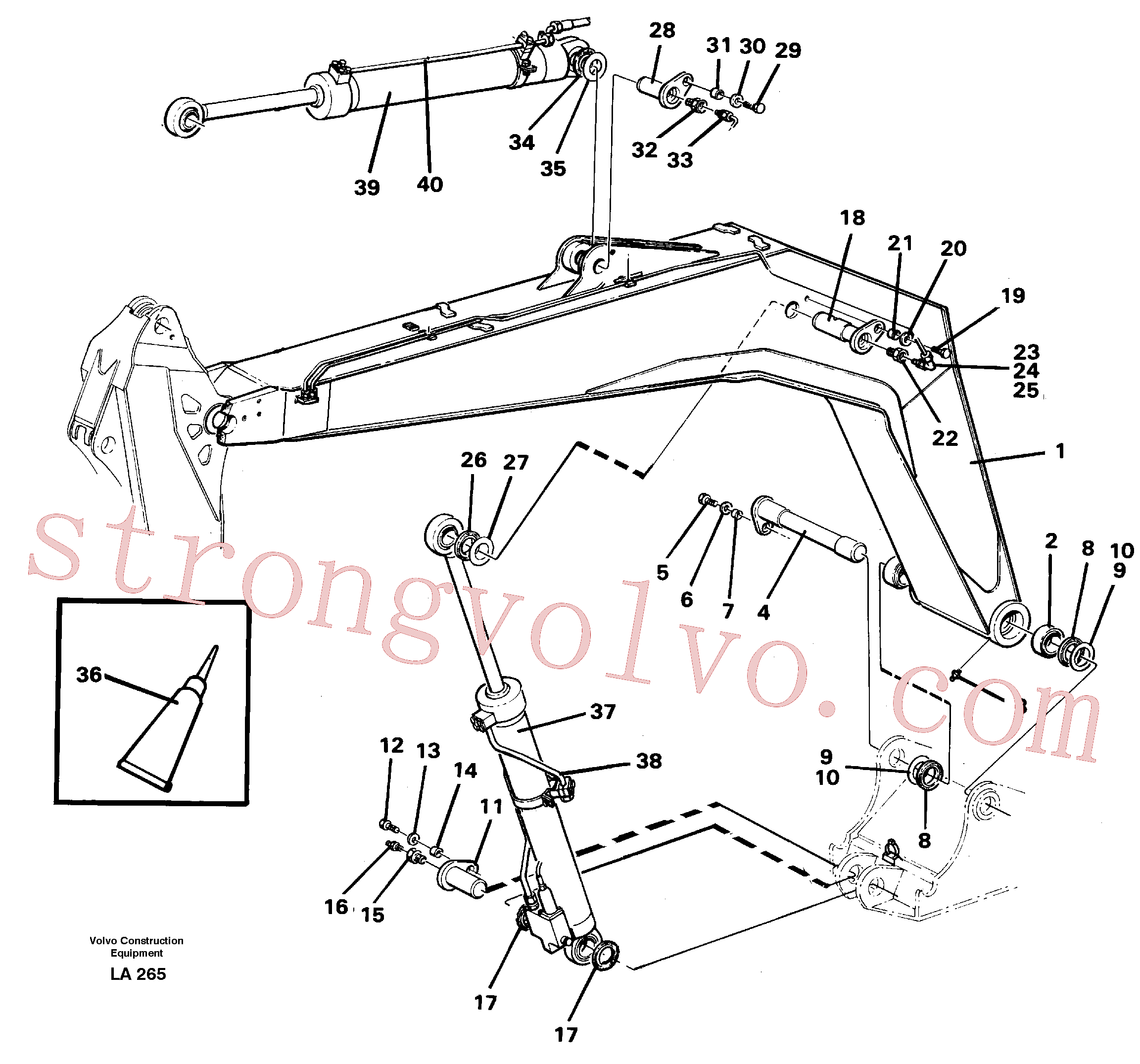 Atacado VOE14214454 V-ring Volvo escavadeira