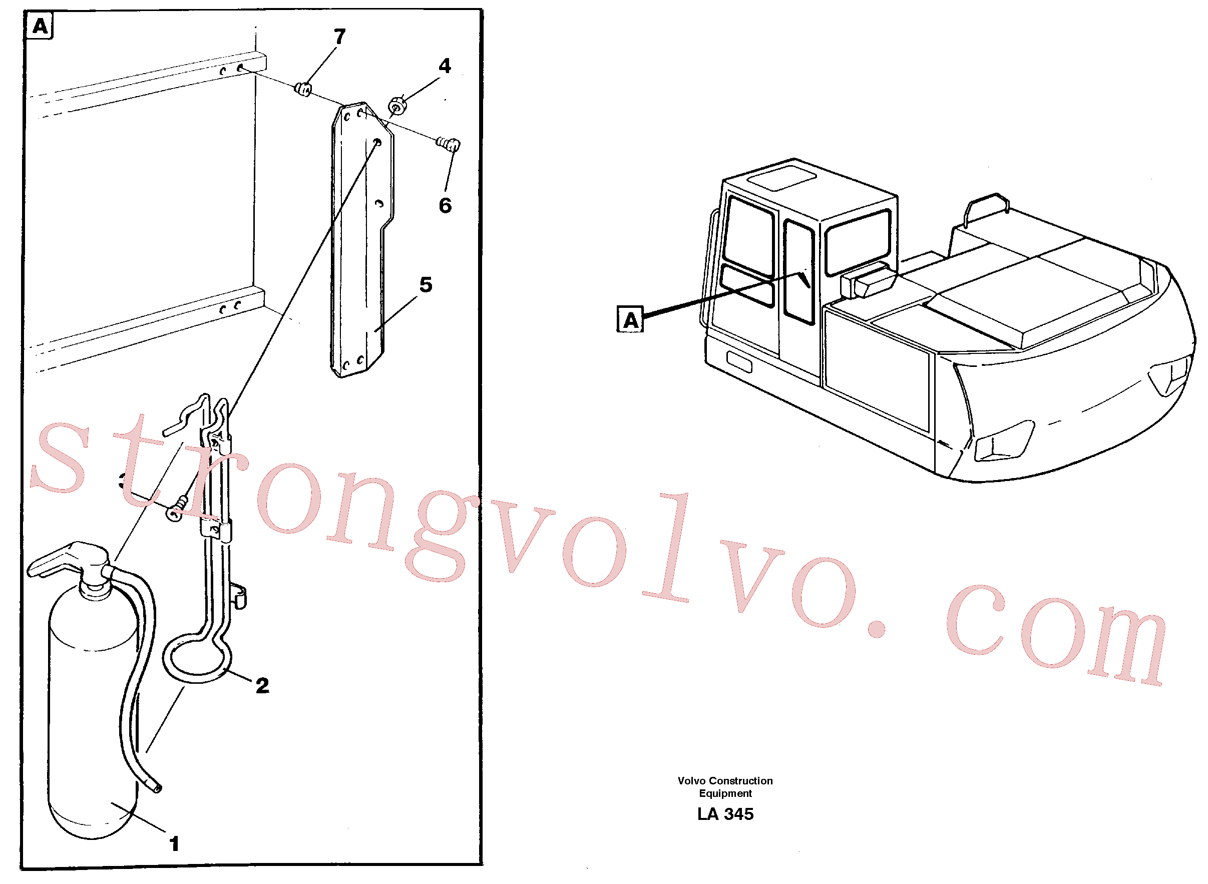VOE13946329 Volvo Extintor de incêndio(LA345 Montagem)