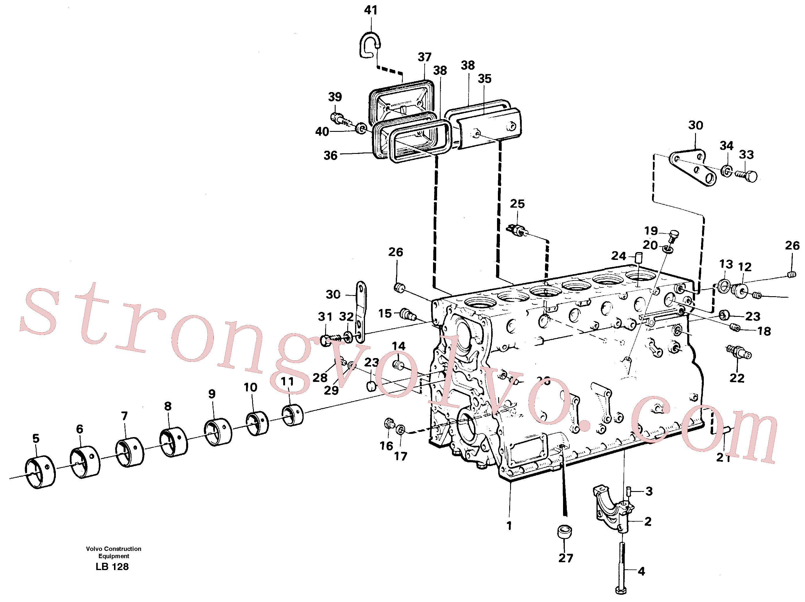 VOE946121 Volvo Bloco do motor(LB128 Montagem)