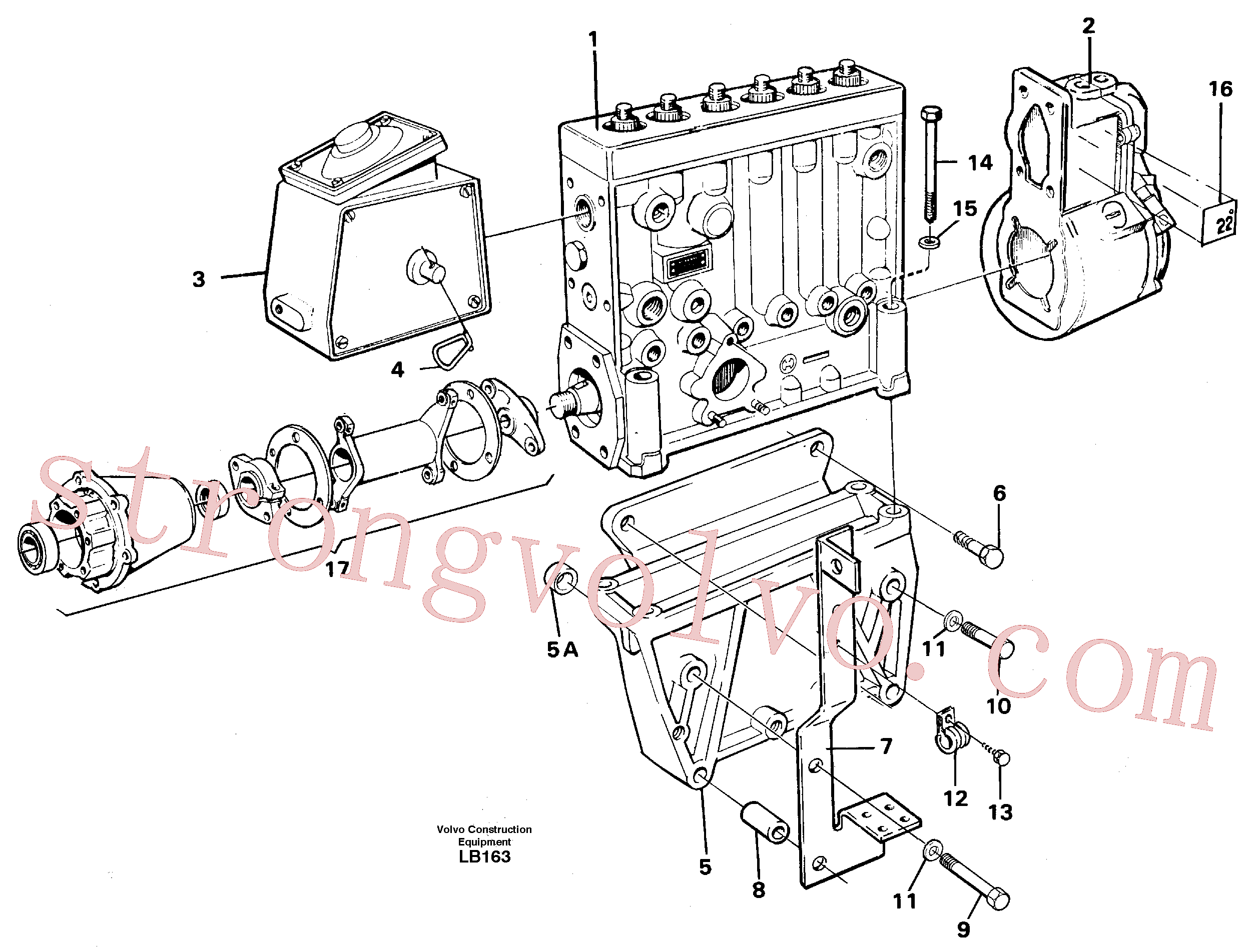 China Made VOE955572 Parafuso Volvo Acessórios para escavadeira