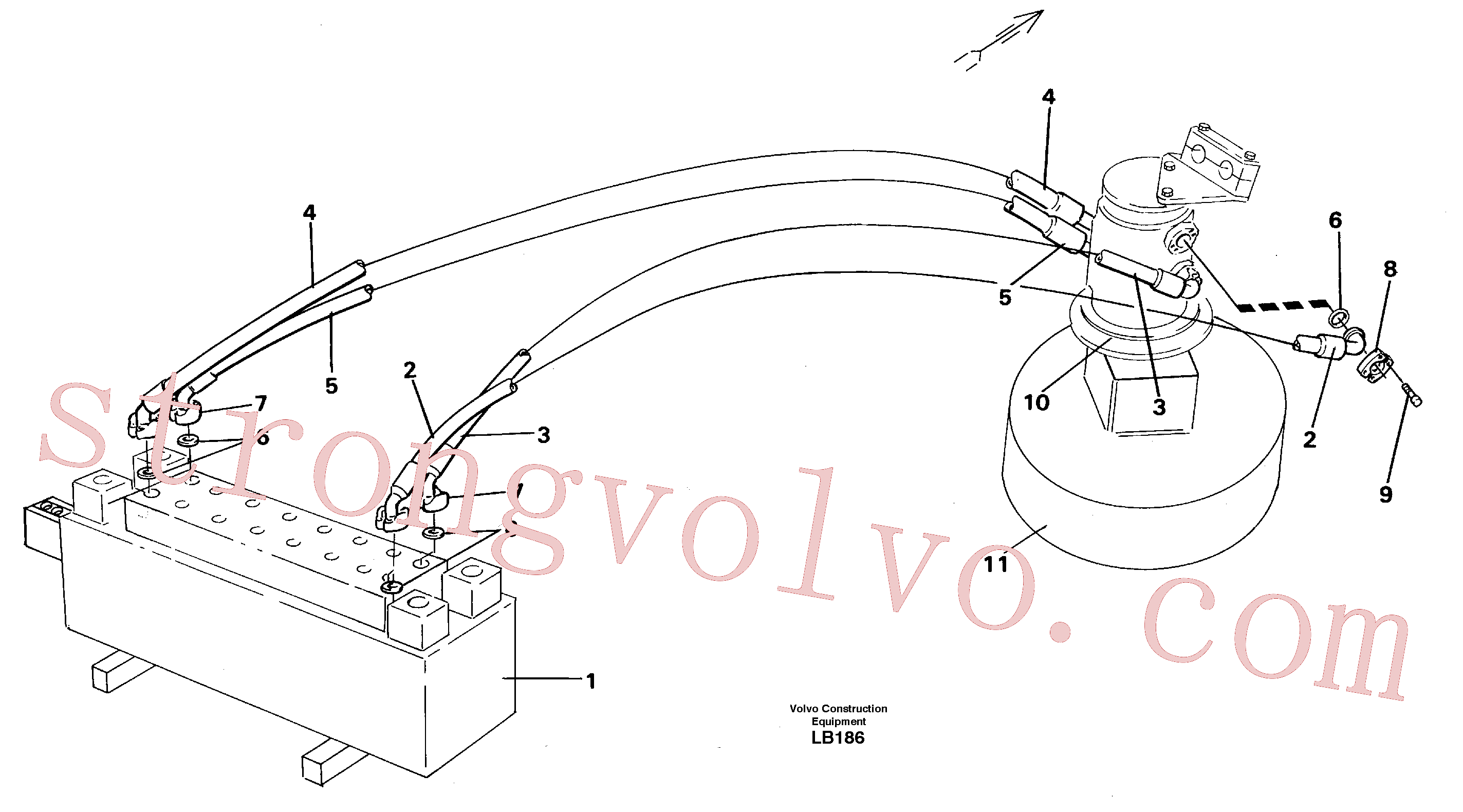 Volvo VOE14263461 Mangueira hidráulica Volvo Acessórios para escavadeira