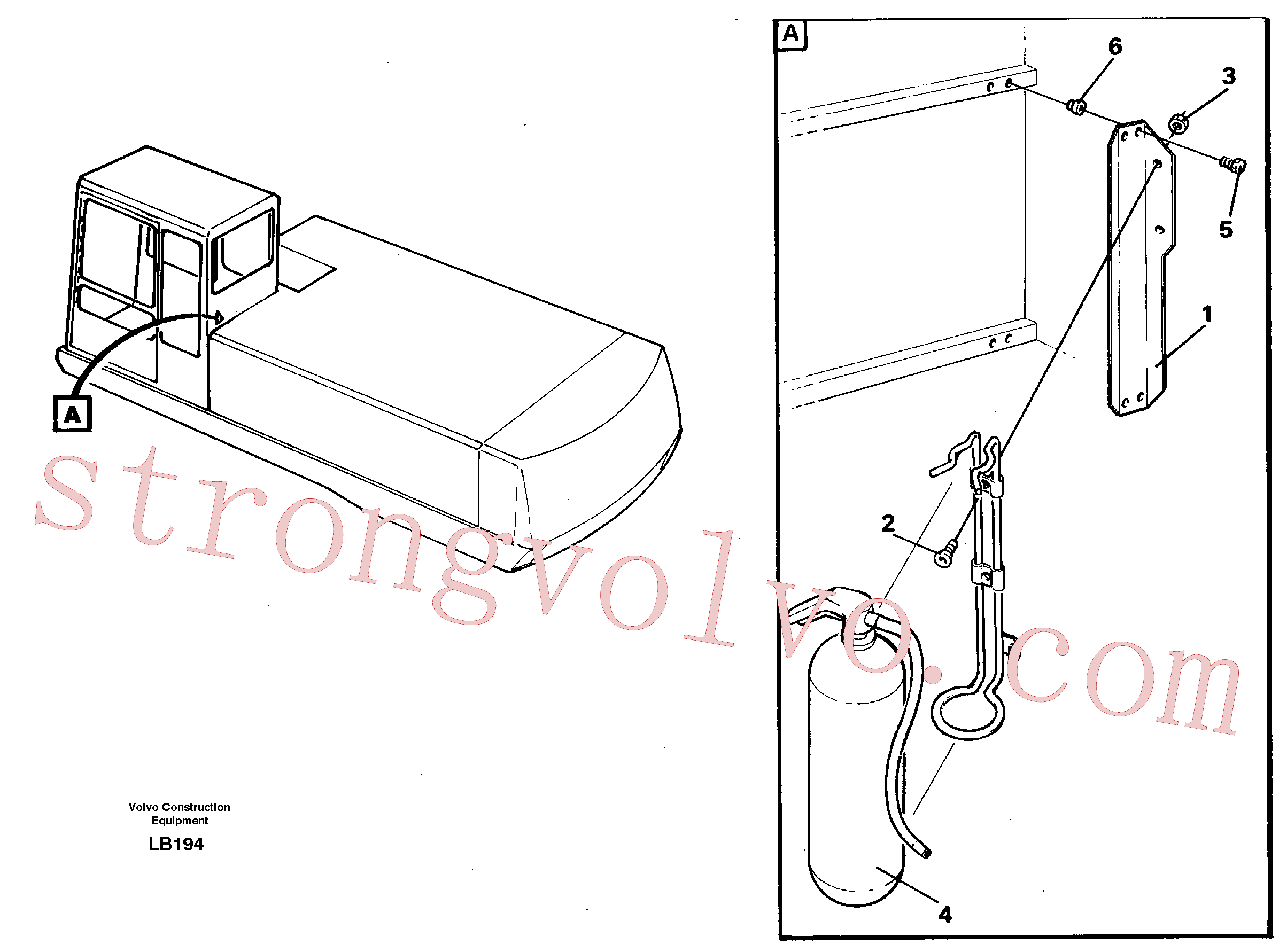 VOE14026097 Volvo Extintor de incêndio(LB194 Montagem)