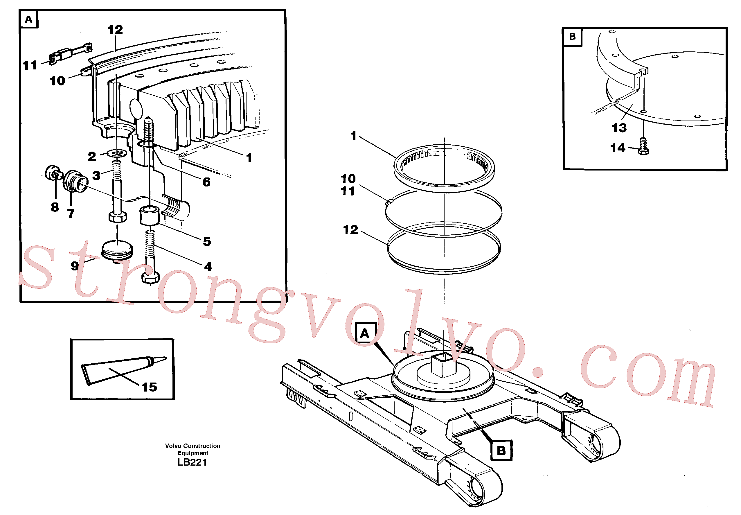 Atacado VOE14215473 Rolamento giratório Volvo escavadeira