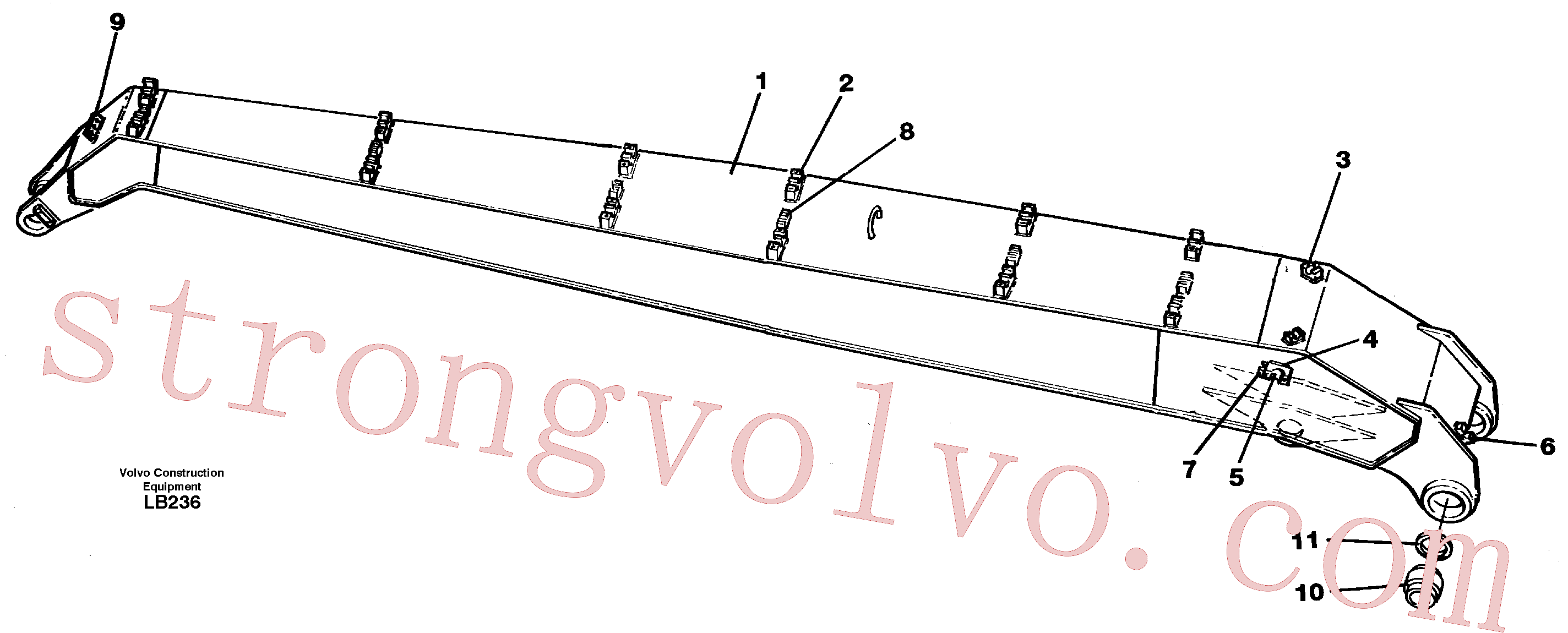 China Made VOE14262994 Handling Arm Volvo Acessórios para escavadeira