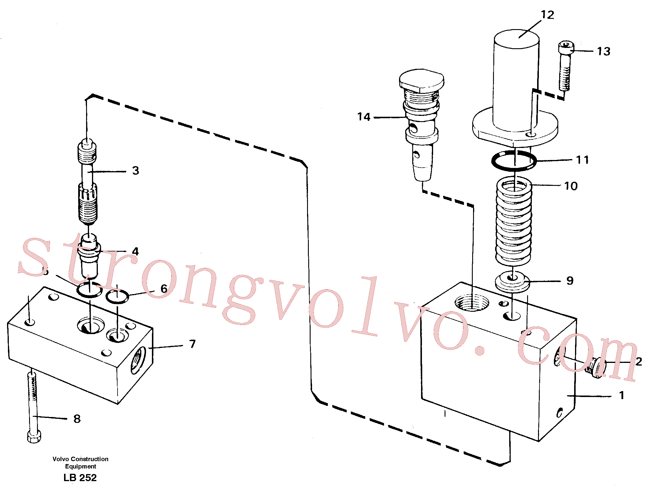 Volvo Acessórios para escavadeira VOE14260807 Elemento da válvula Acessórios