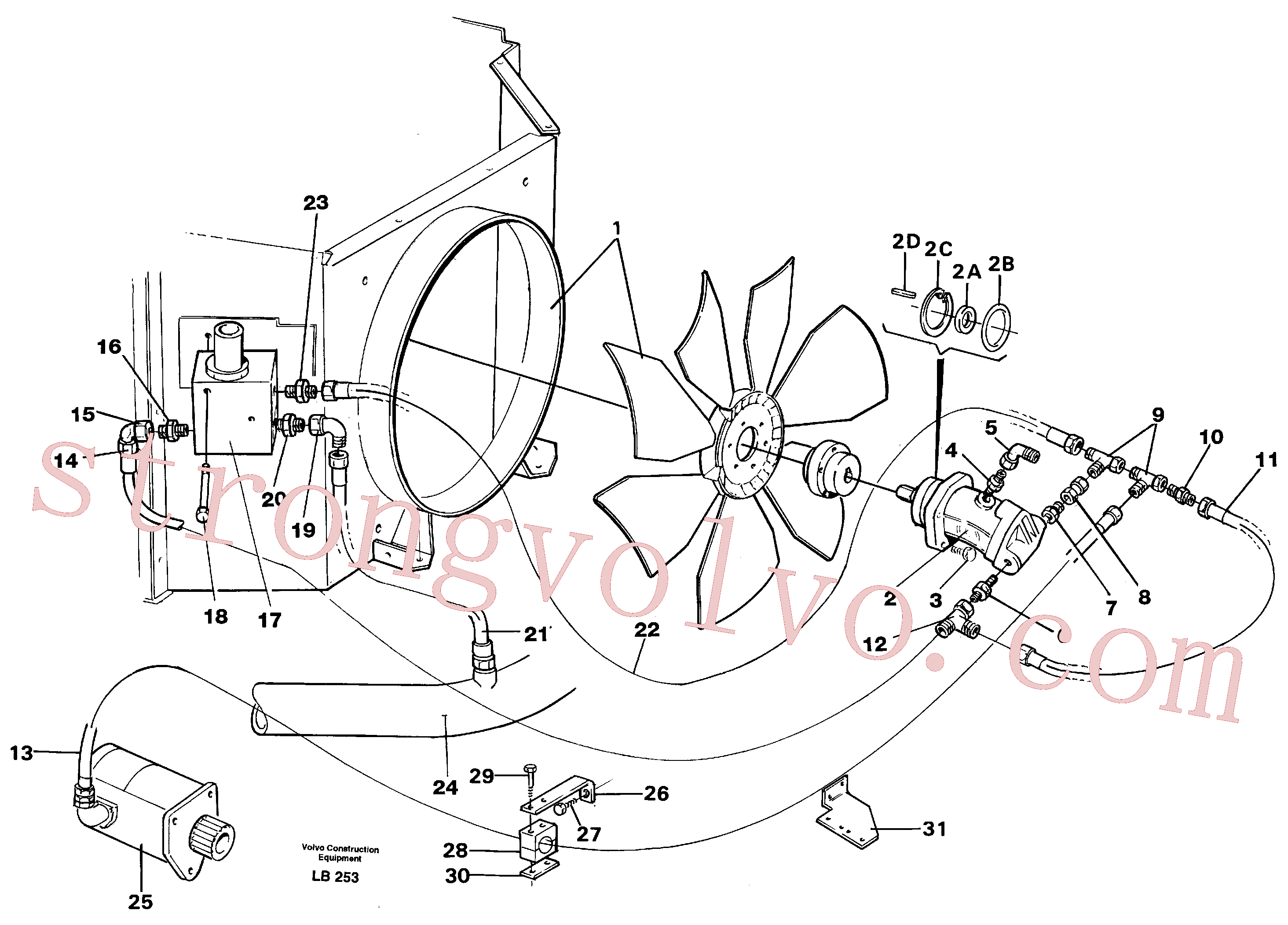 VOE11702196 Anel trava Volvo escavadeira
