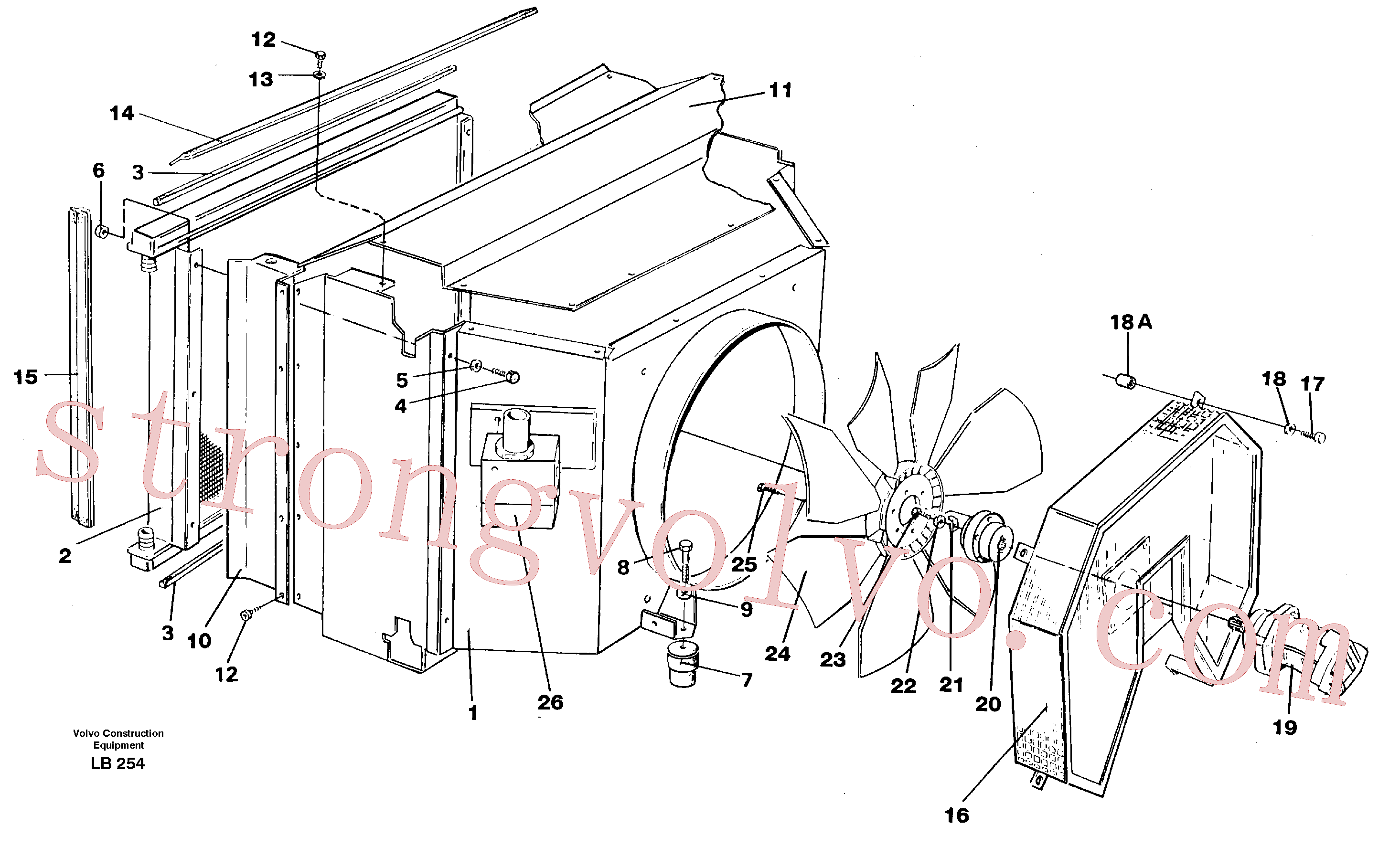 VOE14054888 Volvo Refrigerador de óleo hidráulico(LB254 Montagem)