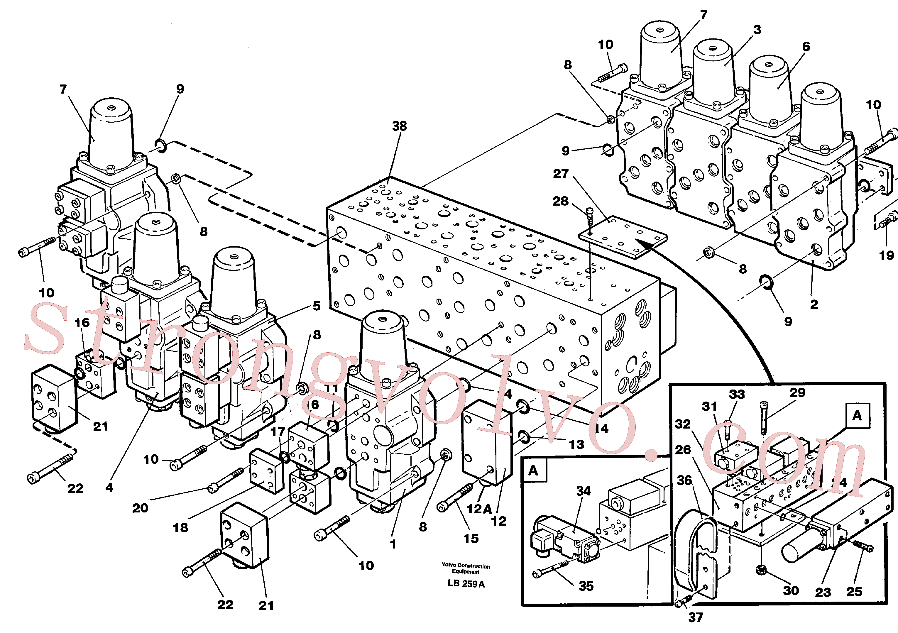 China Made VOE14343382 Carcaça Volvo Acessórios para escavadeira