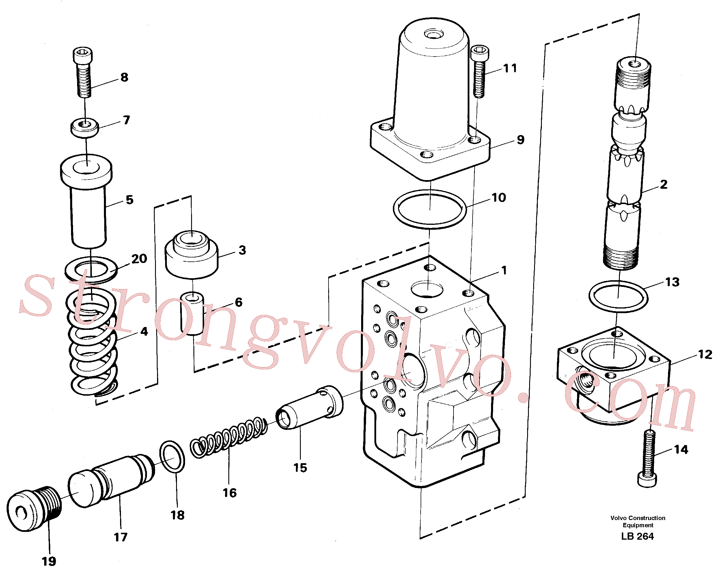 Atacado VOE14263760 Directional Valve Volvo escavadeira