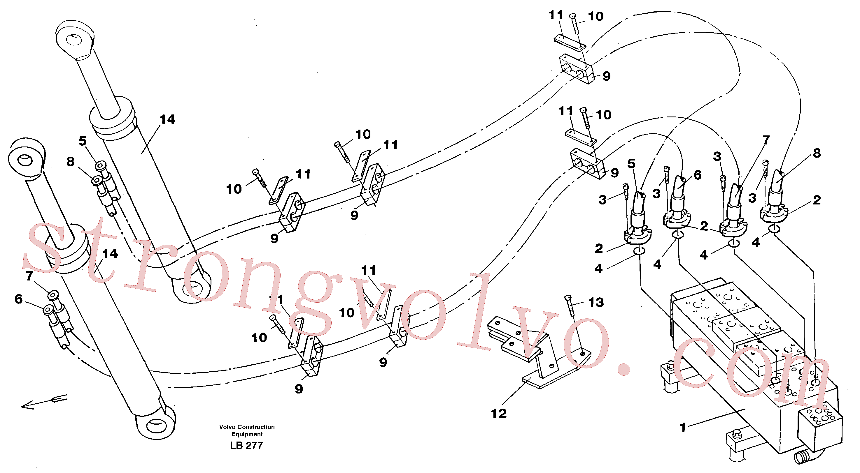 VOE14263455 Mangueira hidráulica Inscreva-se para Volvo Acessórios para escavadeira