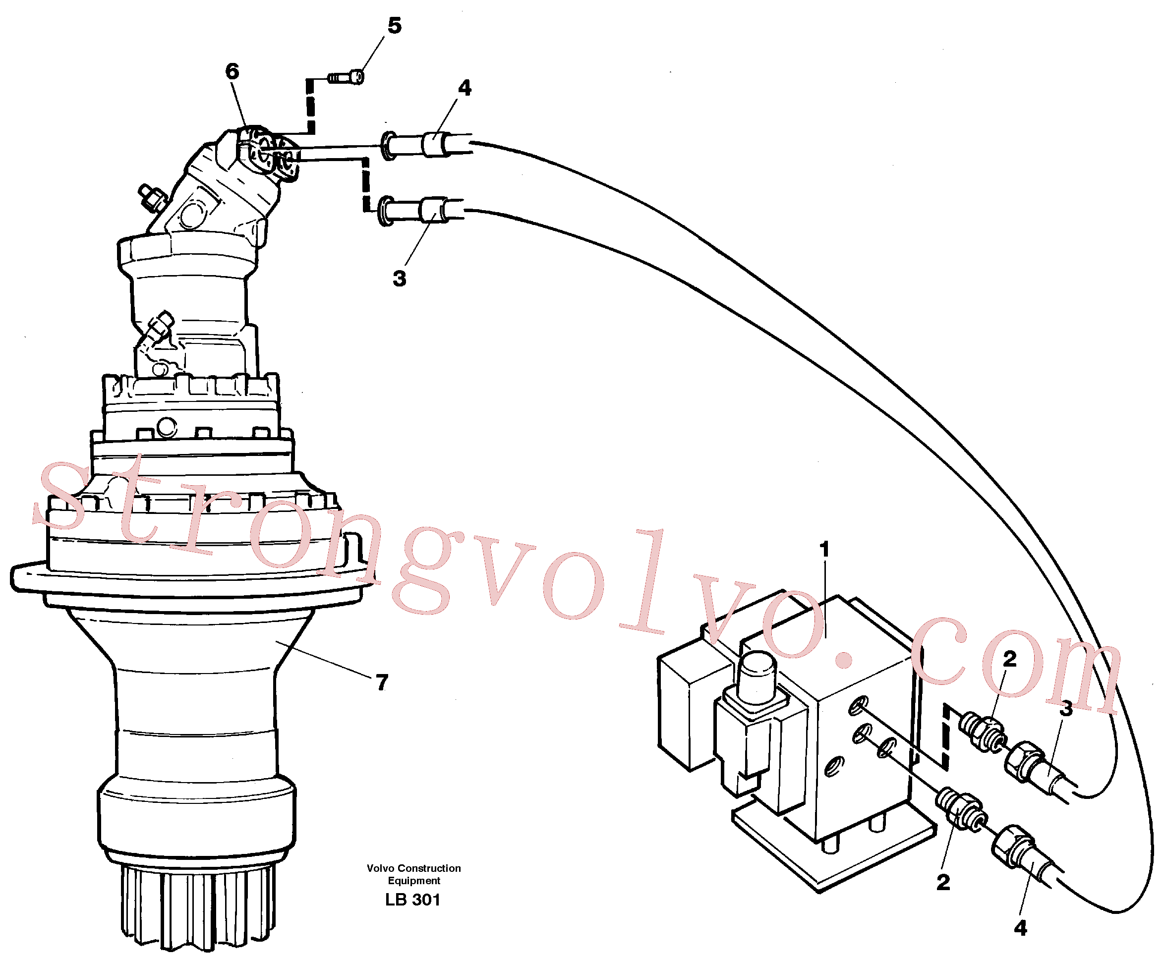 Atacado VOE14263464 Mangueira hidráulica Volvo escavadeira