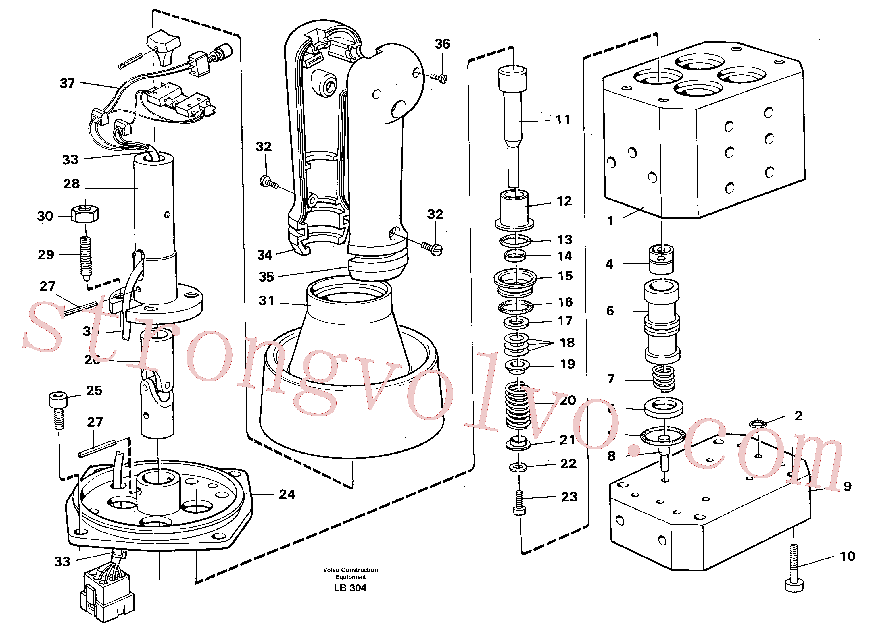 VOE14212083 Volvo Válvula de pressão de controlo(LB304 Montagem)