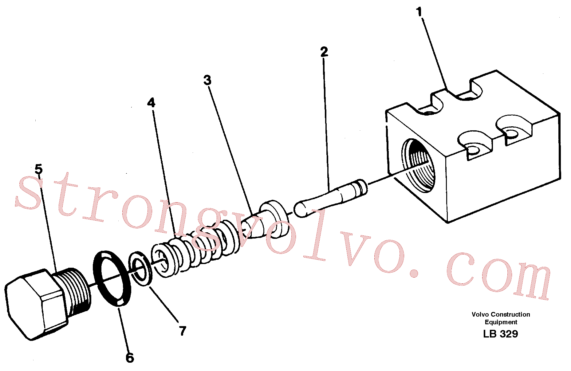 VOE14055979 Volvo Válvula de limitação da pressão(LB329 Montagem)