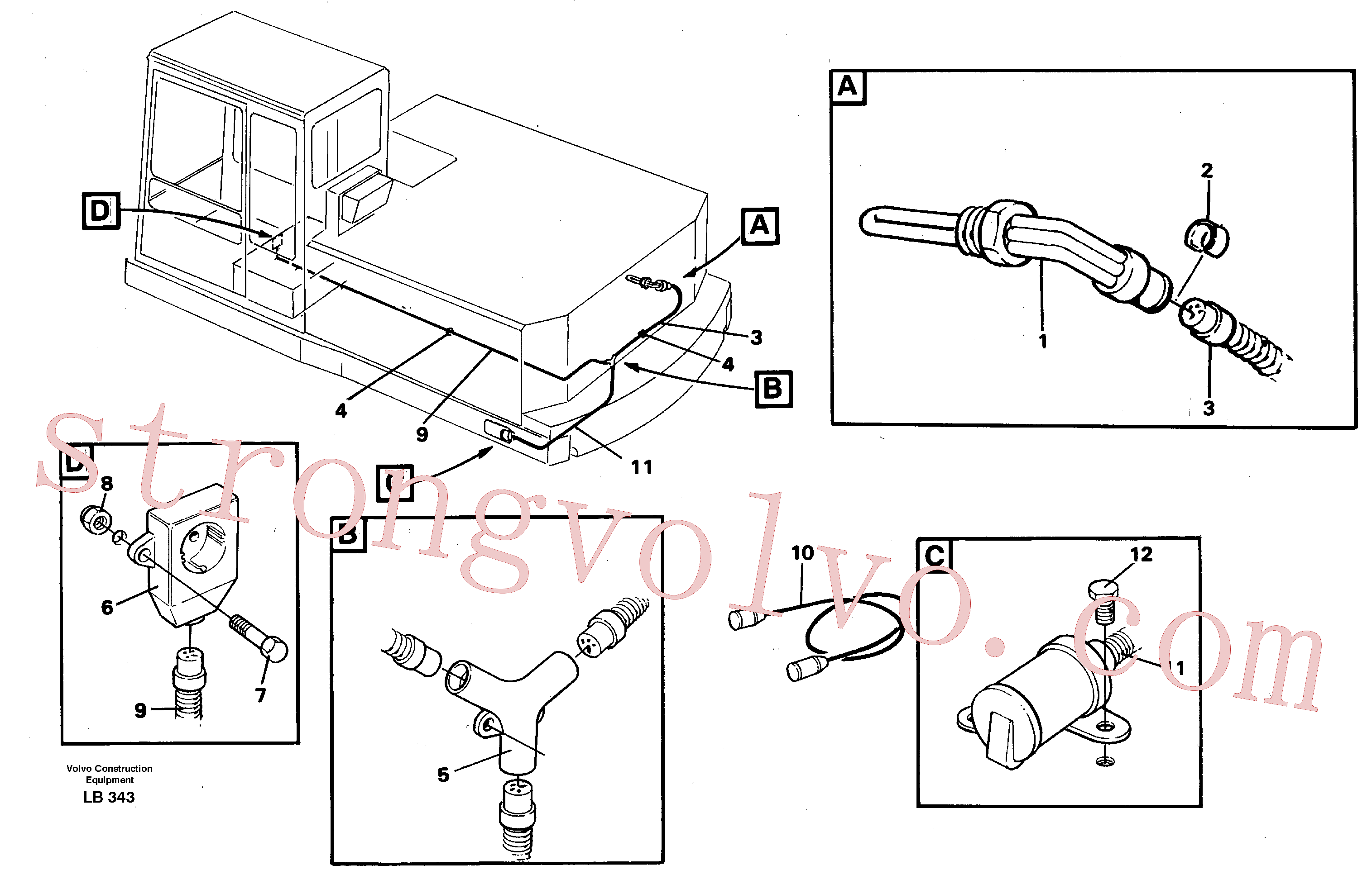 VOE14102800 Volvo Aquecedor do motor(LB343 Montagem)