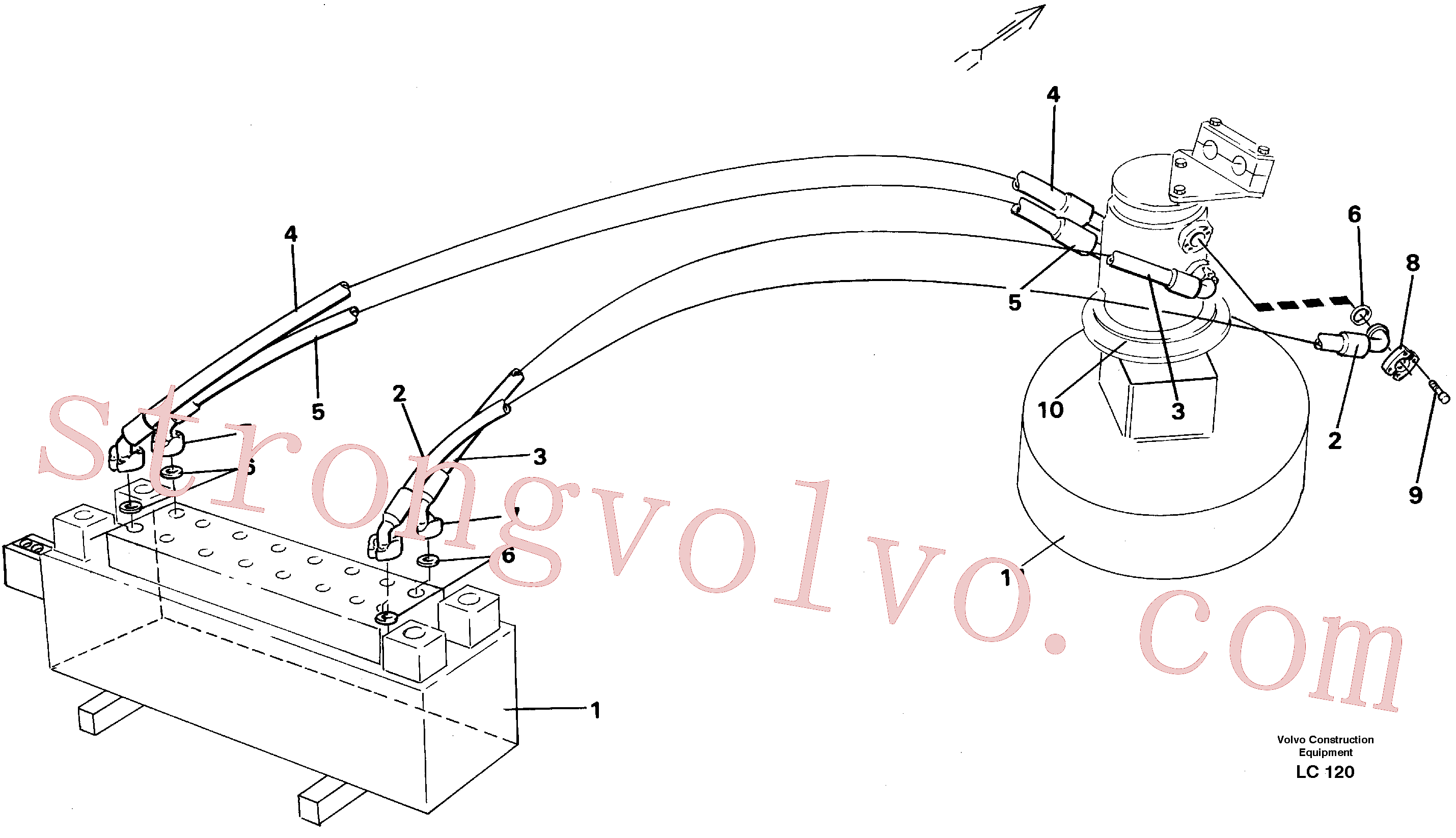 Atacado VOE14055005 Mangueira hidráulica Volvo escavadeira