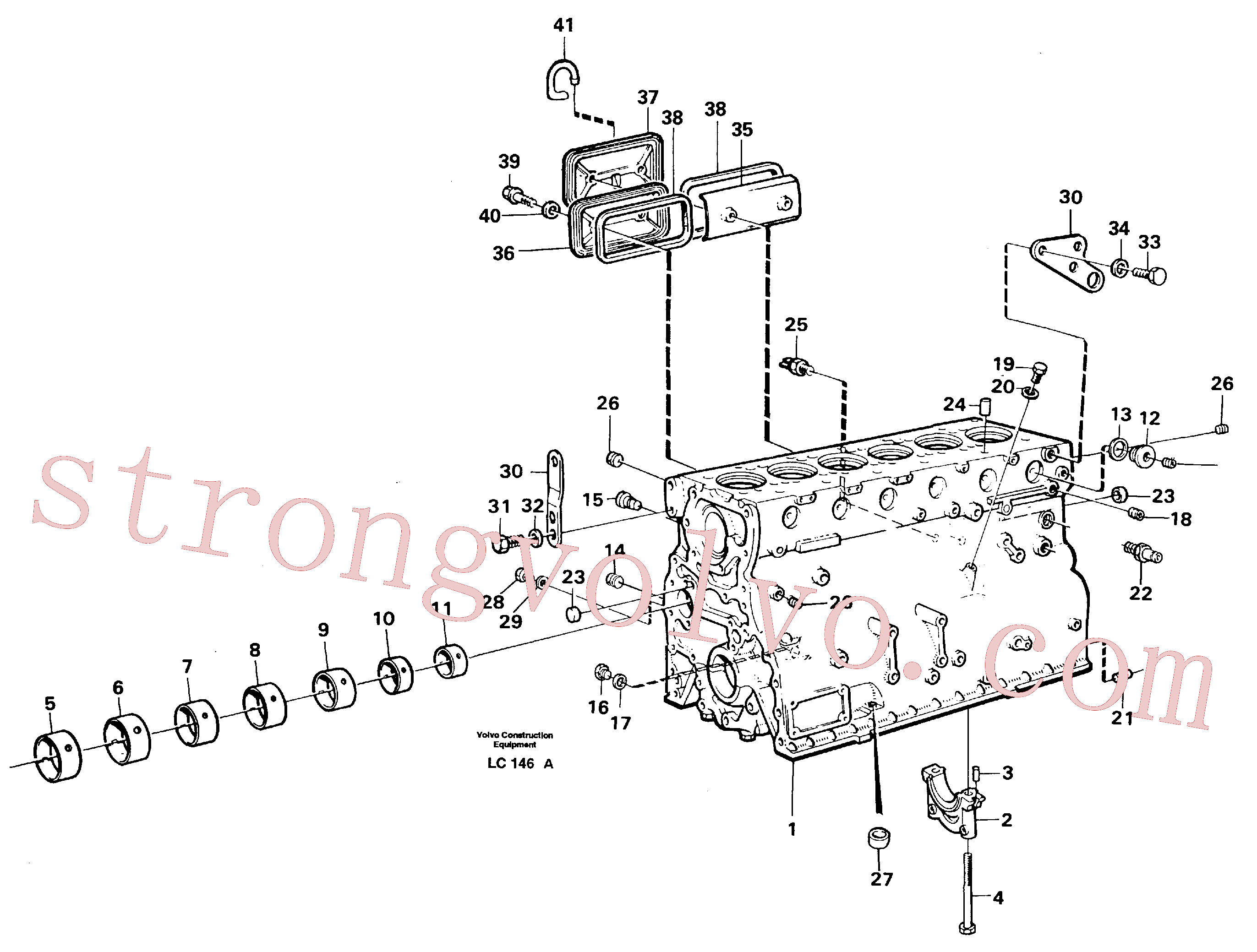 VOE946121 Volvo Bloco do motor(LC146A Montagem)