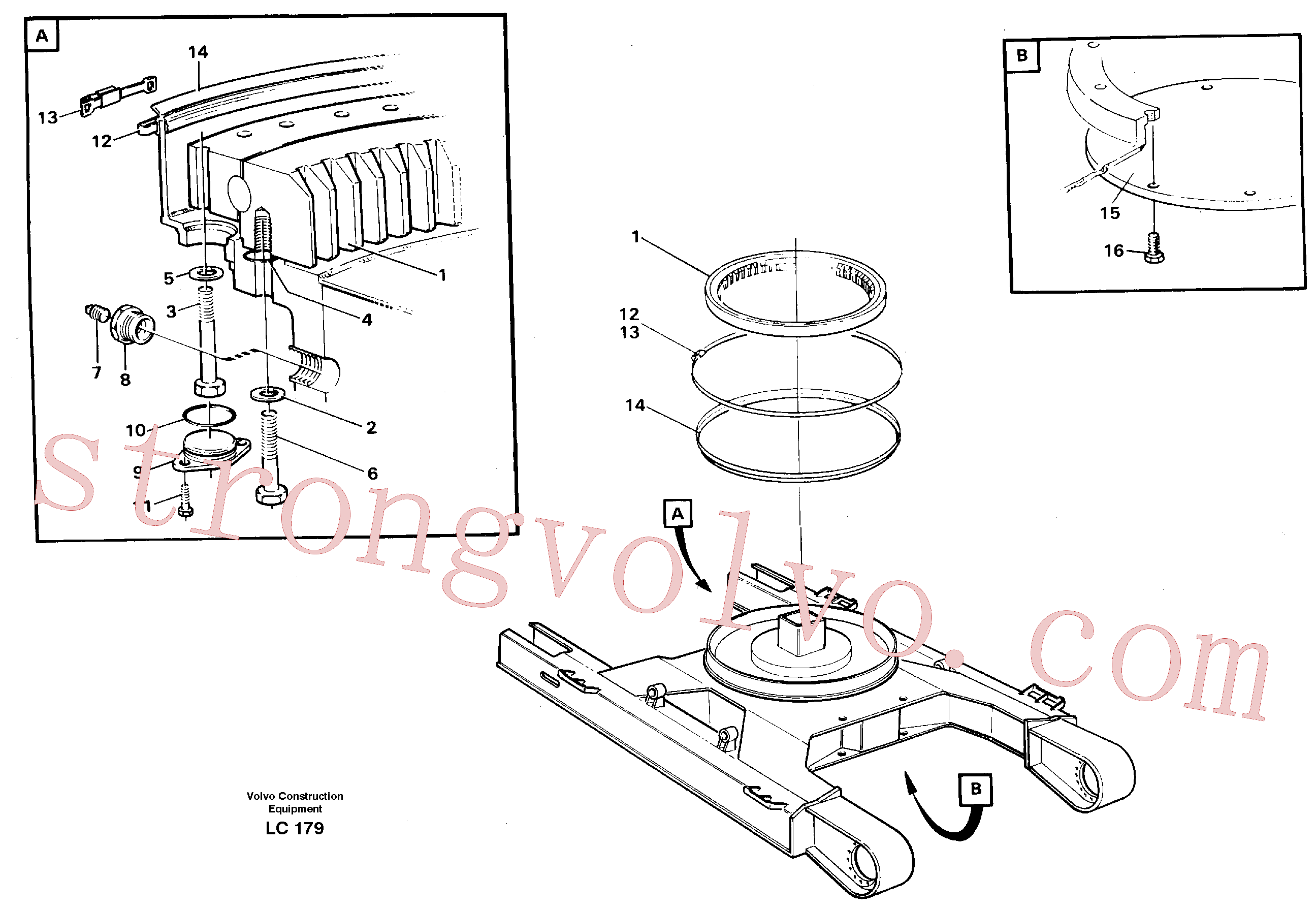 VOE14259539 Volvo Acoplamento do anel rotativo(LC179 Montagem)