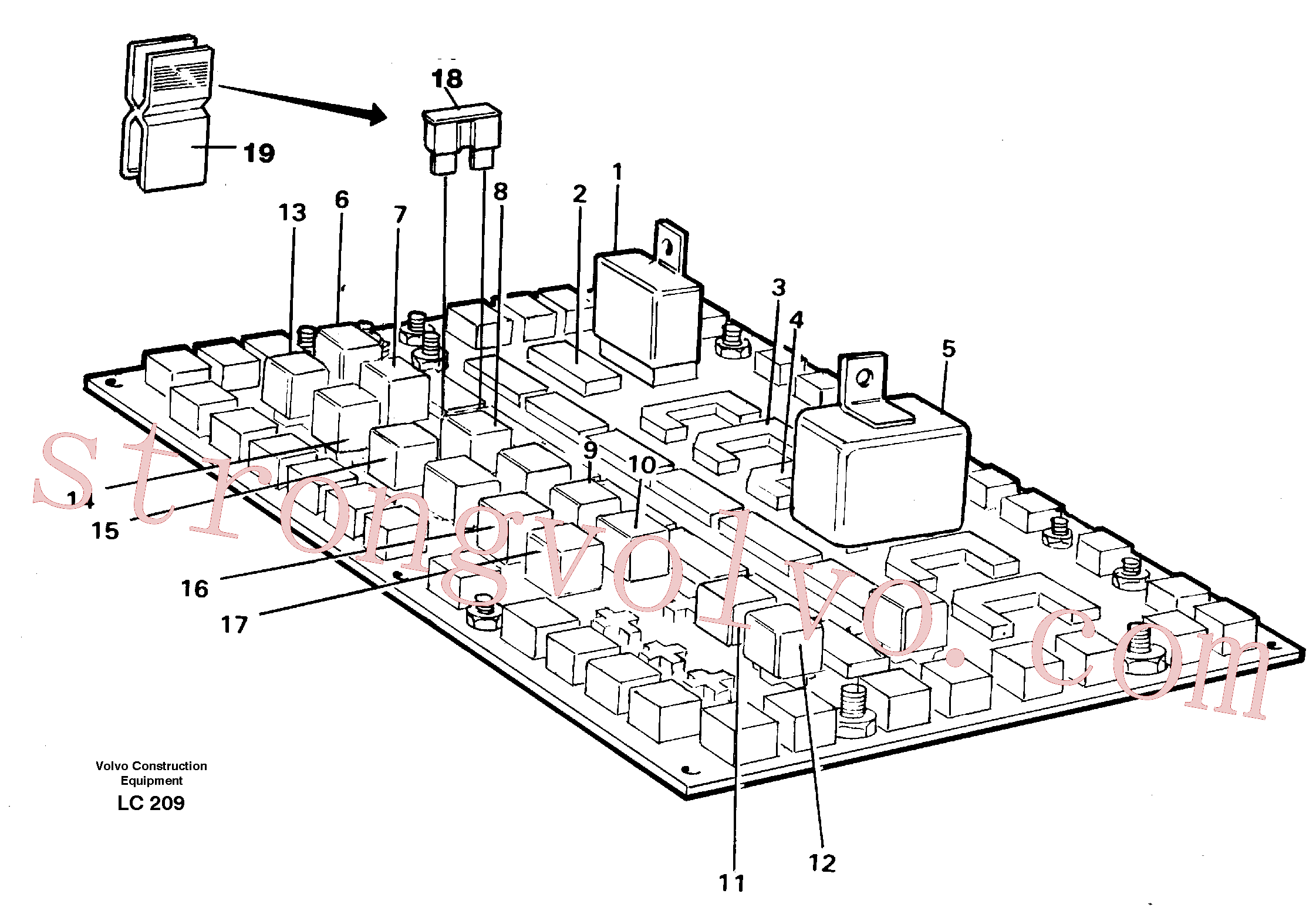 Volvo VOE14212257 Relé Volvo Acessórios para escavadeira