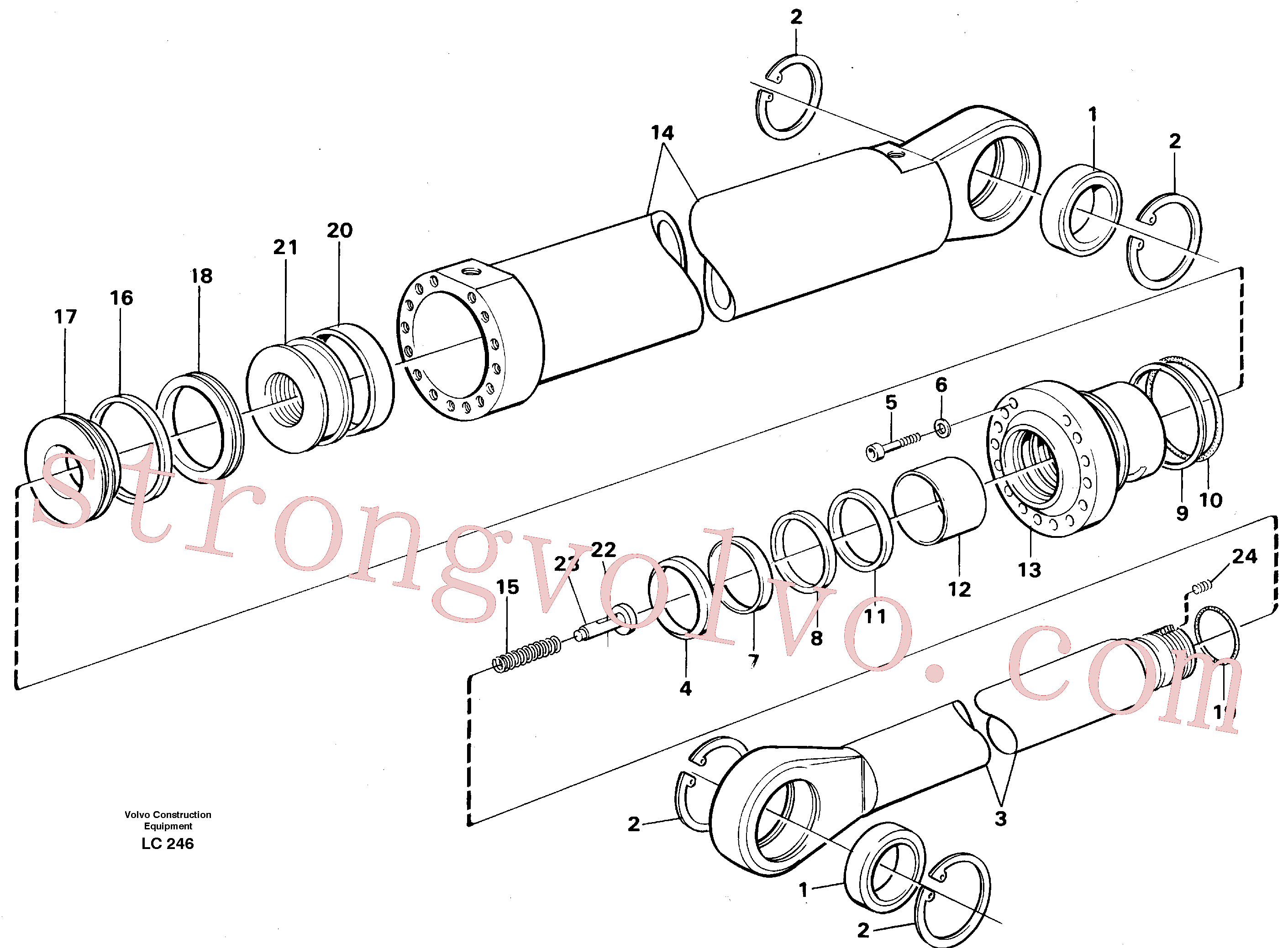 VOE14346165 Volvo Cilindro de balde(LC246 Montagem)