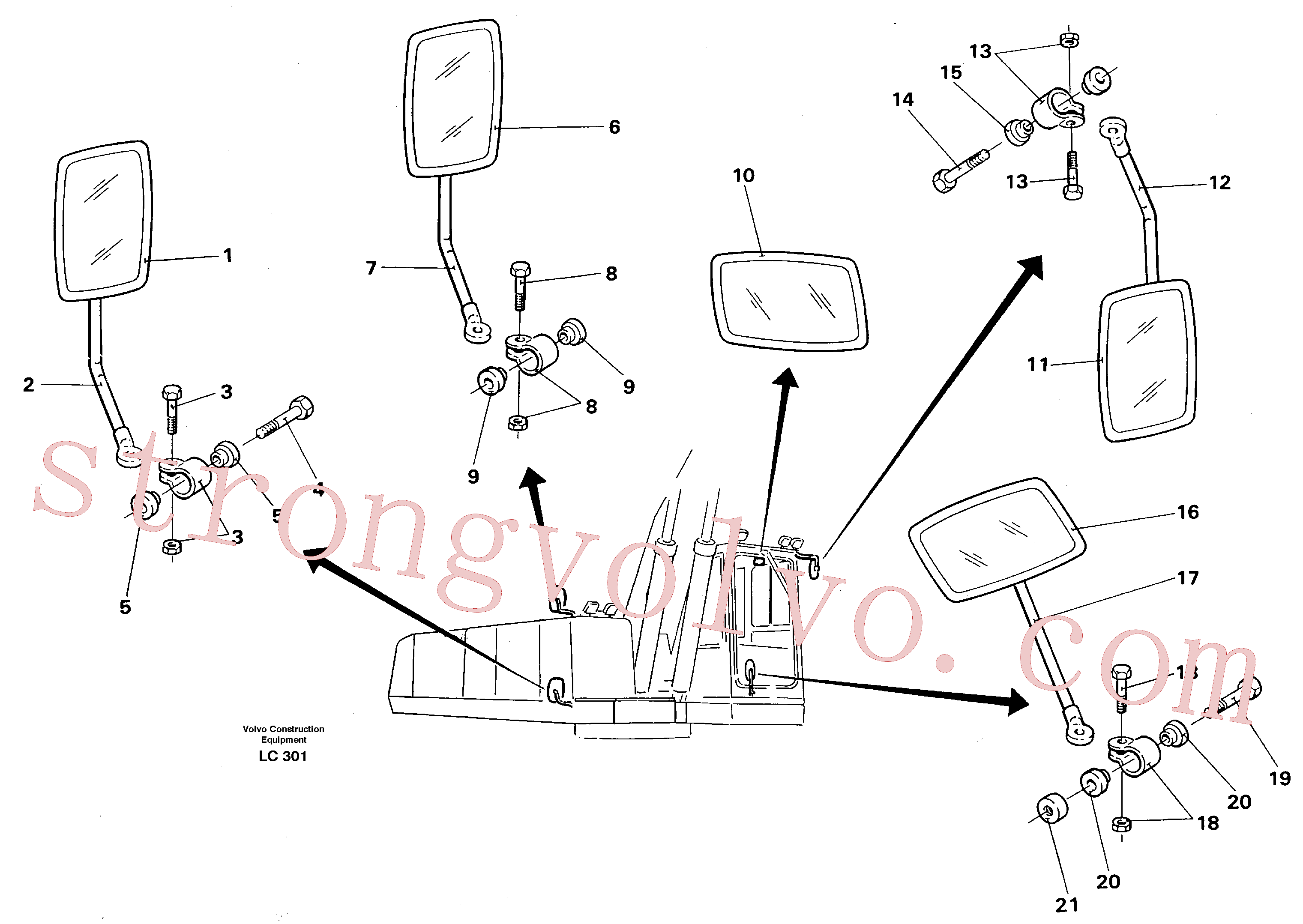 VOE14237800 Volvo Espelho retrovisor(LC301 Montagem)