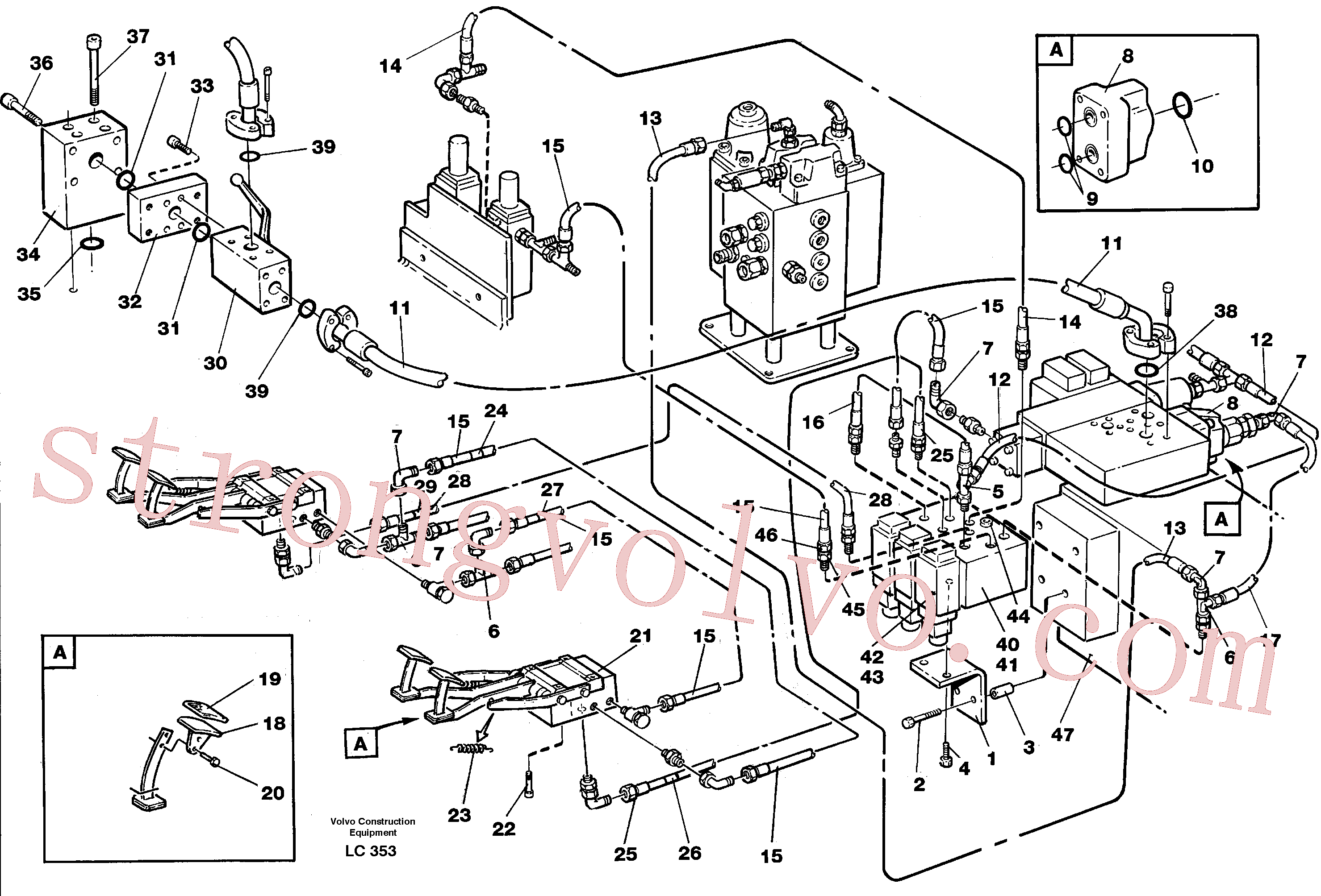 Volvo Acessórios para escavadeira VOE14268307 Suporte Acessórios