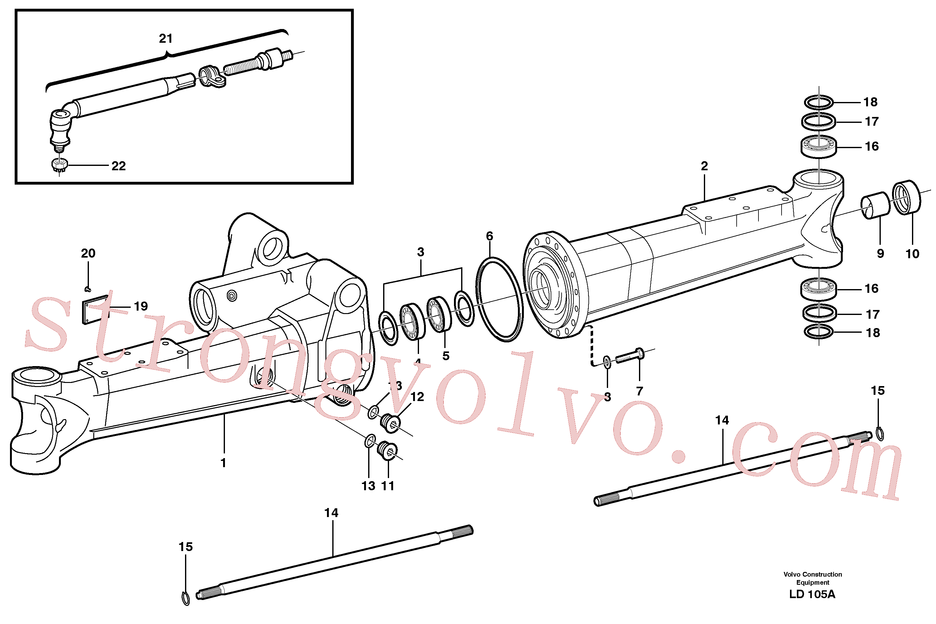 ZM2902892 Volvo Eixo dianteiro, cobertura do veio(LD105A Montagem)