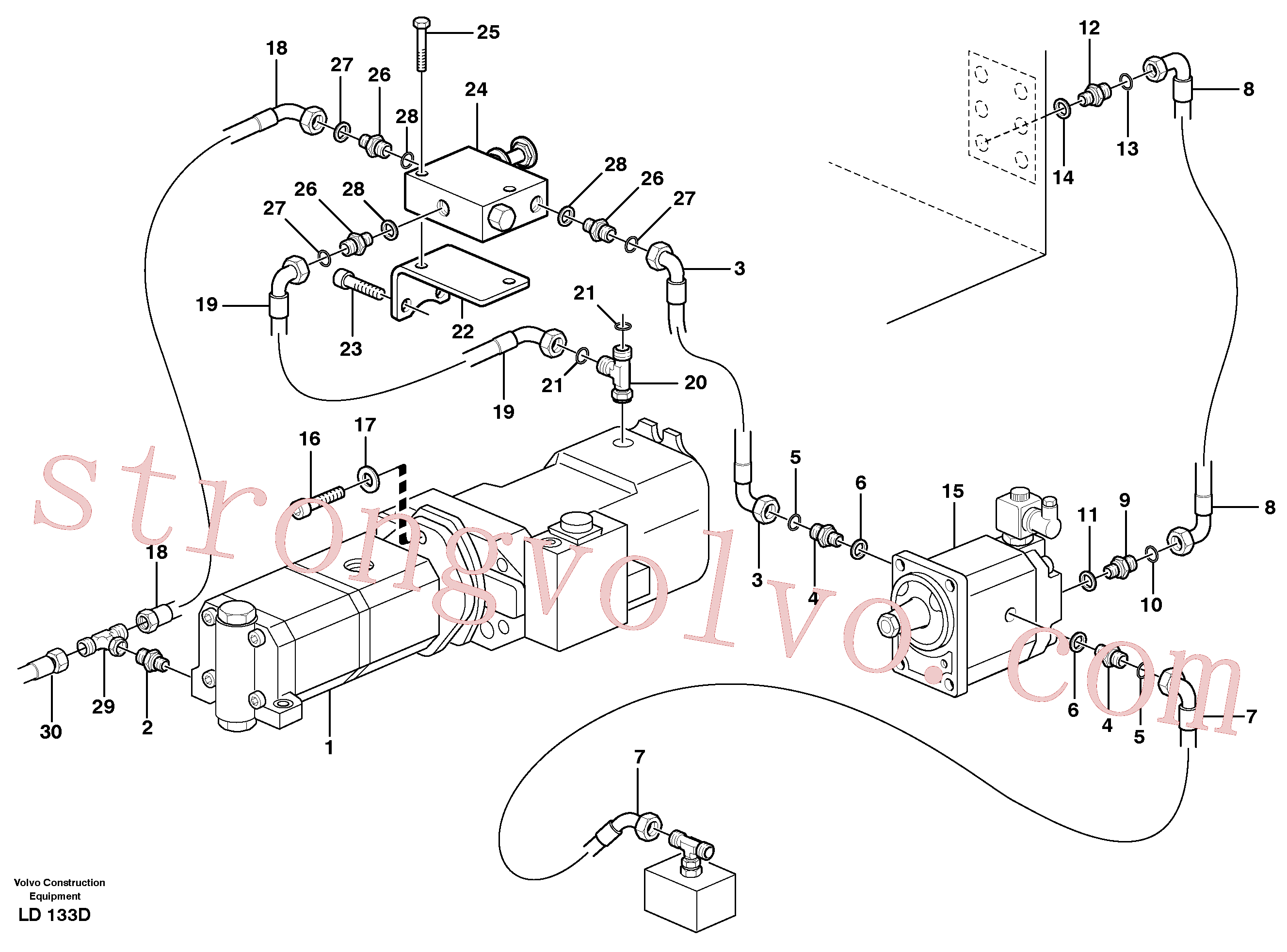 VOE14370258 Niple Inscreva-se para Volvo Acessórios para escavadeira