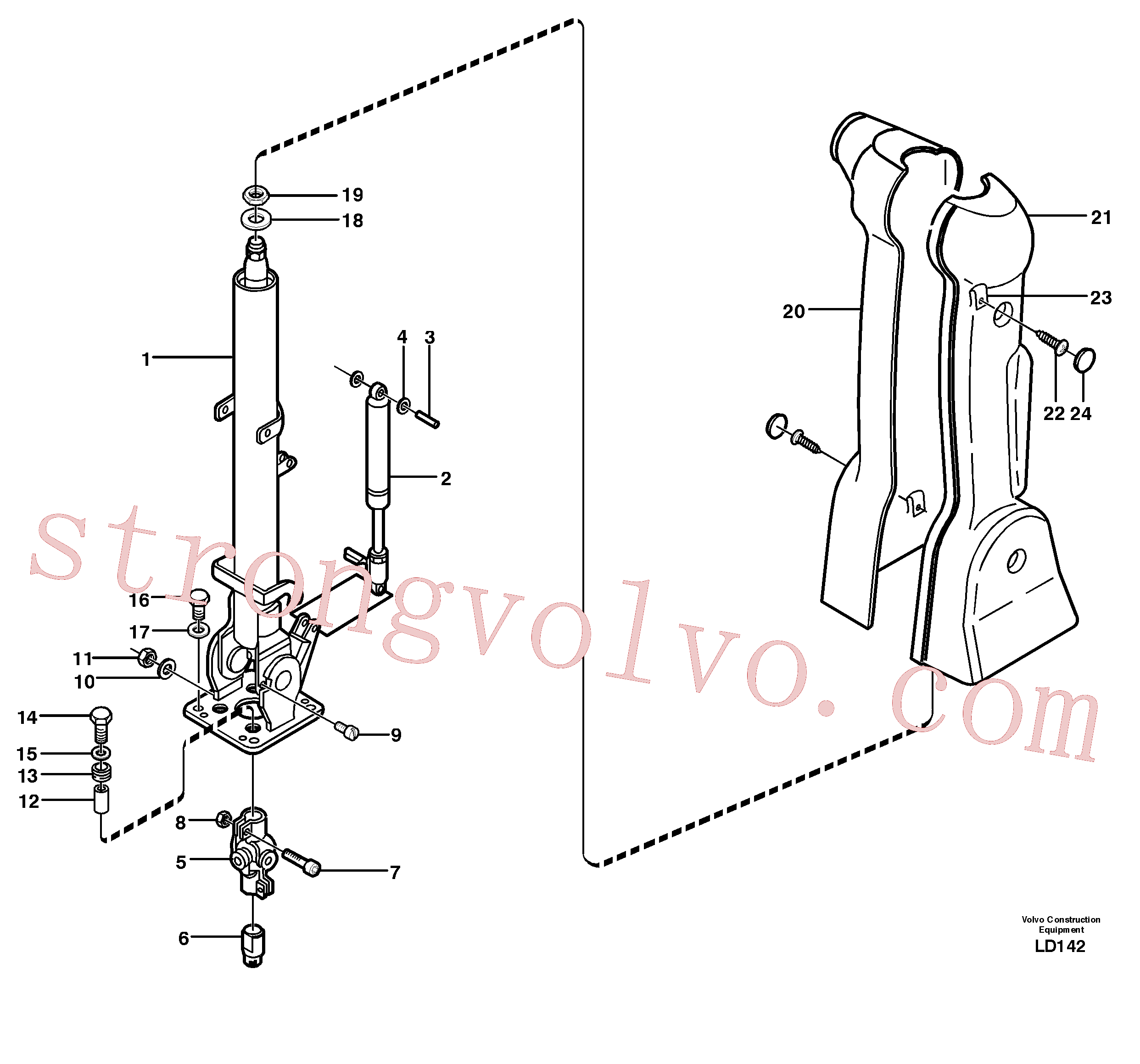 VOE959224 Parafuso soquete sext Volvo escavadeira