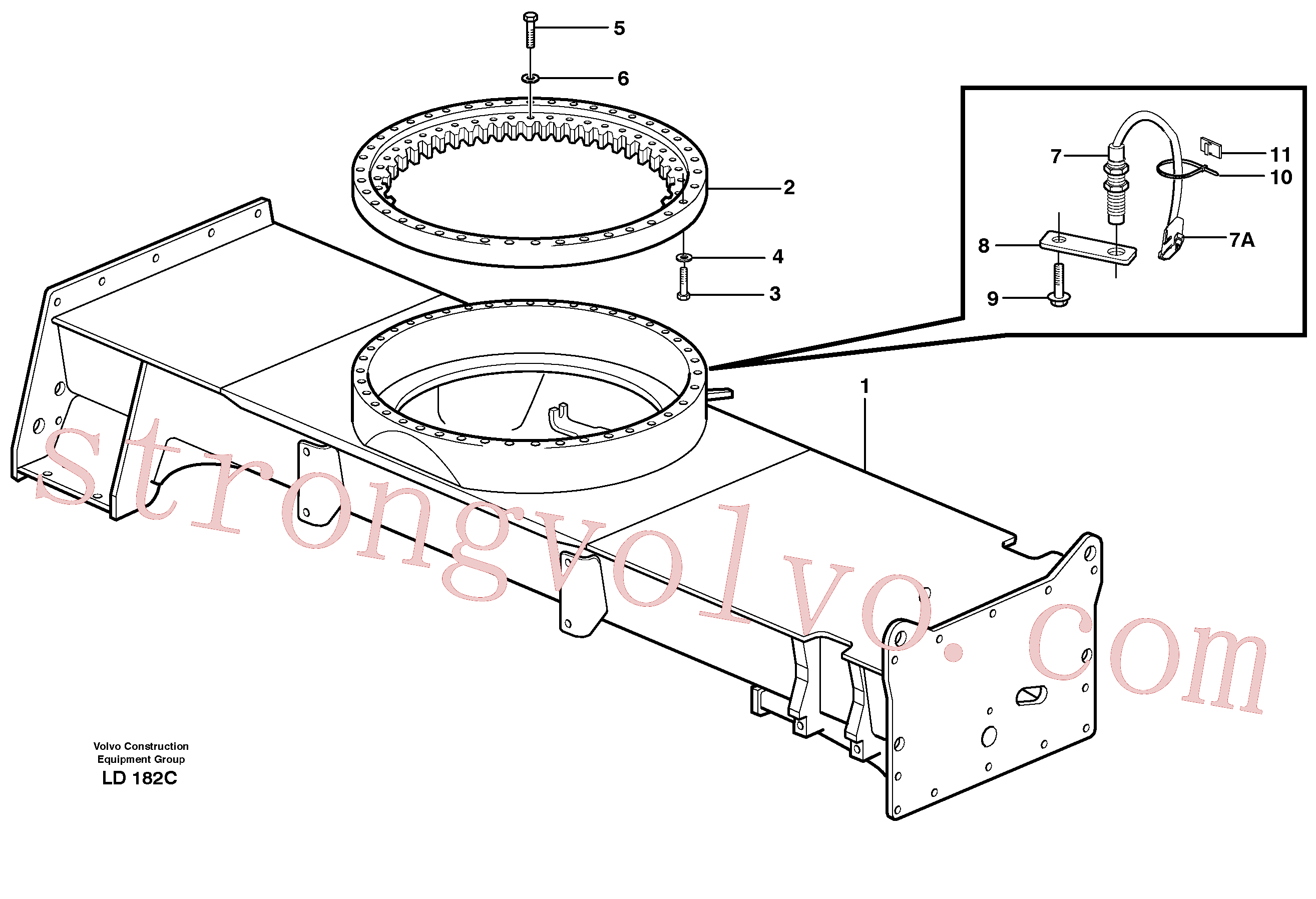 VOE14371025 Volvo Acoplamento do anel rotativo(LD182C Montagem)