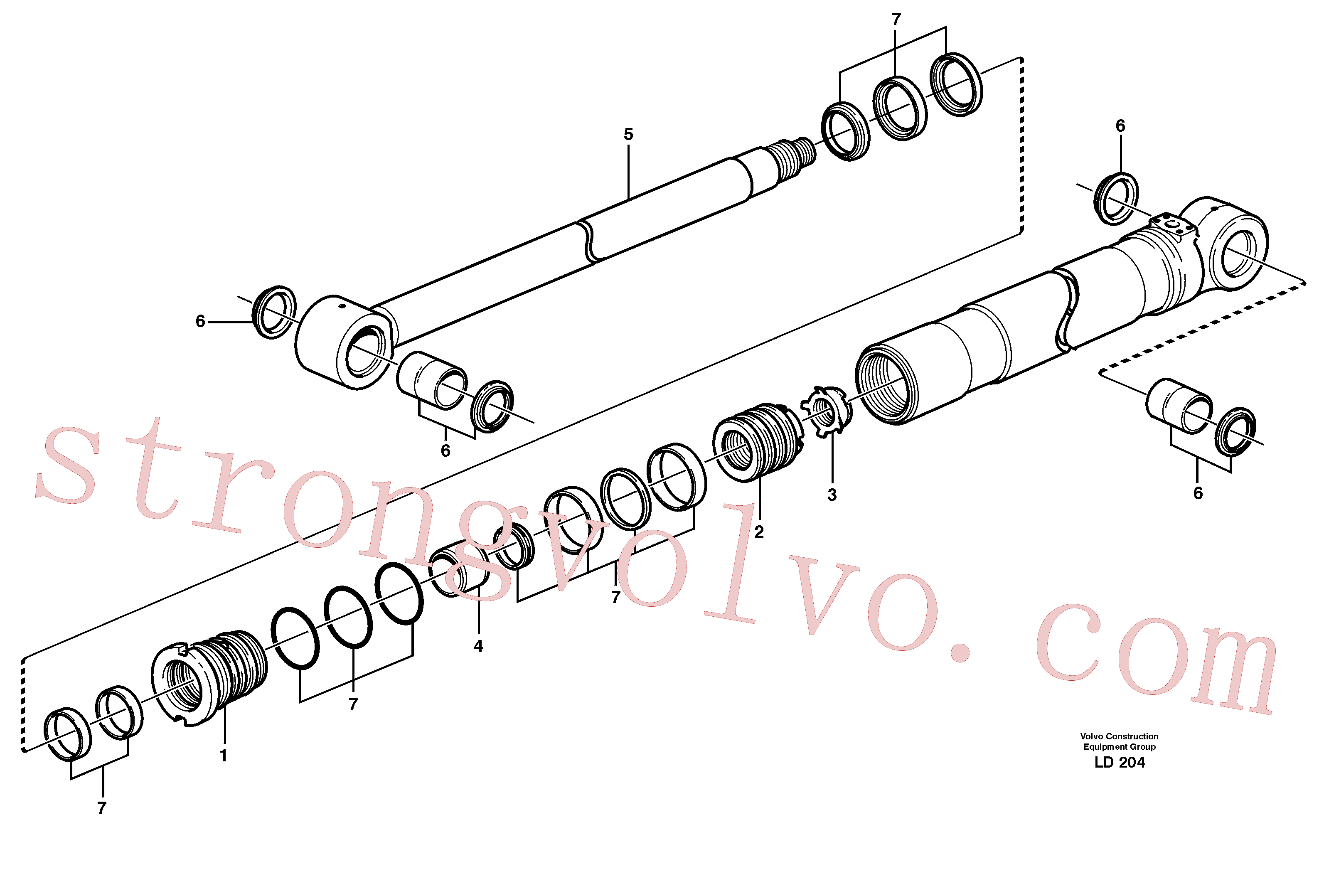 VOE11705691 Volvo Cilindro de balde(LD204 Montagem)