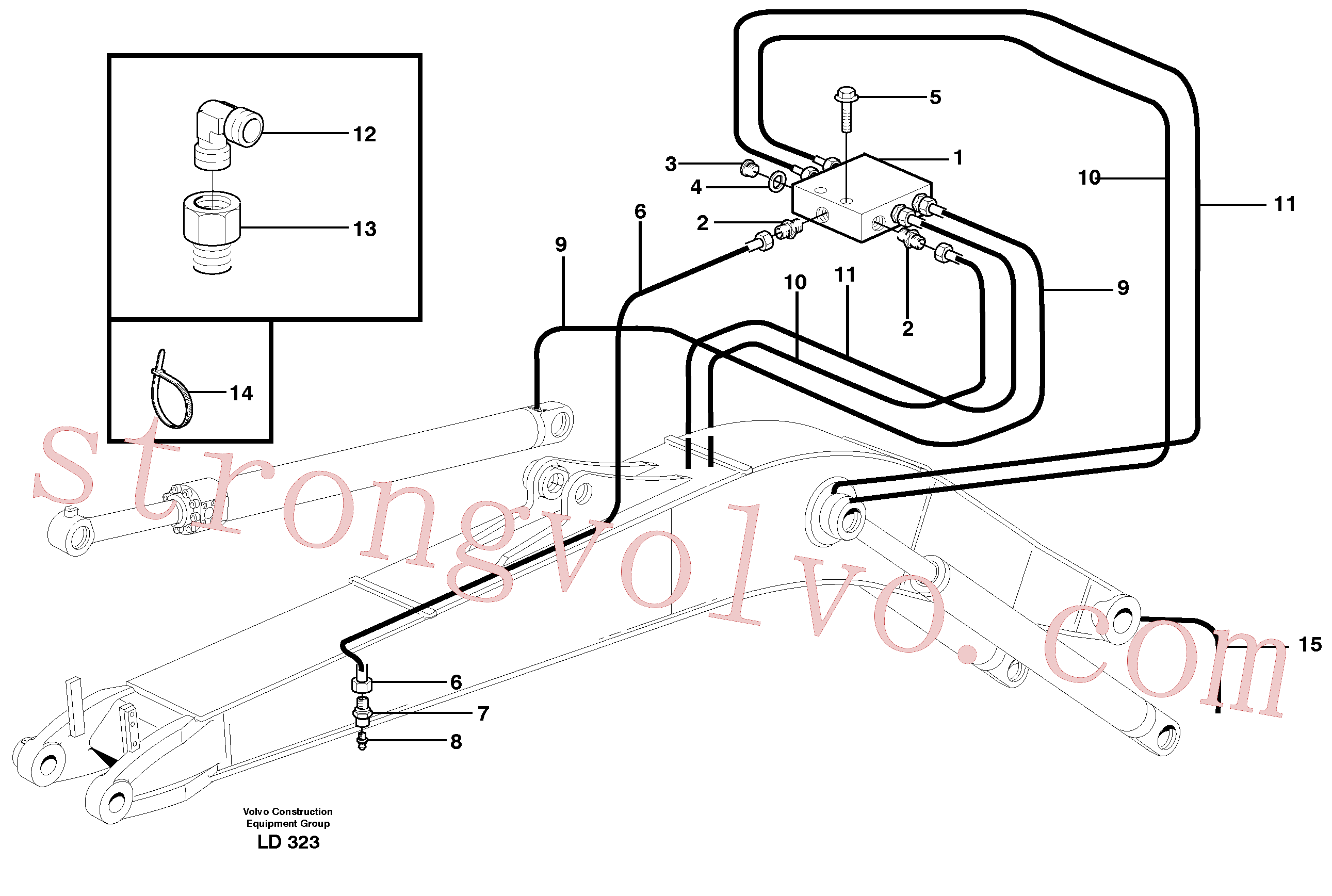 VOE14373496 Distribuidor Inscreva-se para Volvo Acessórios para escavadeira