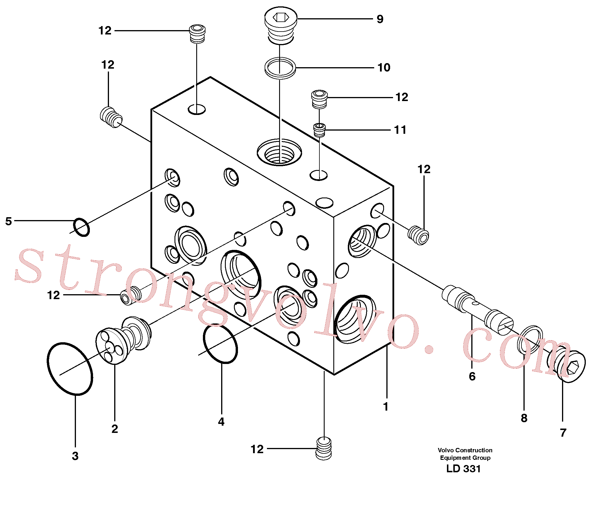 VOE11708204 Volvo Alojamento intermédio(LD331 Montagem)