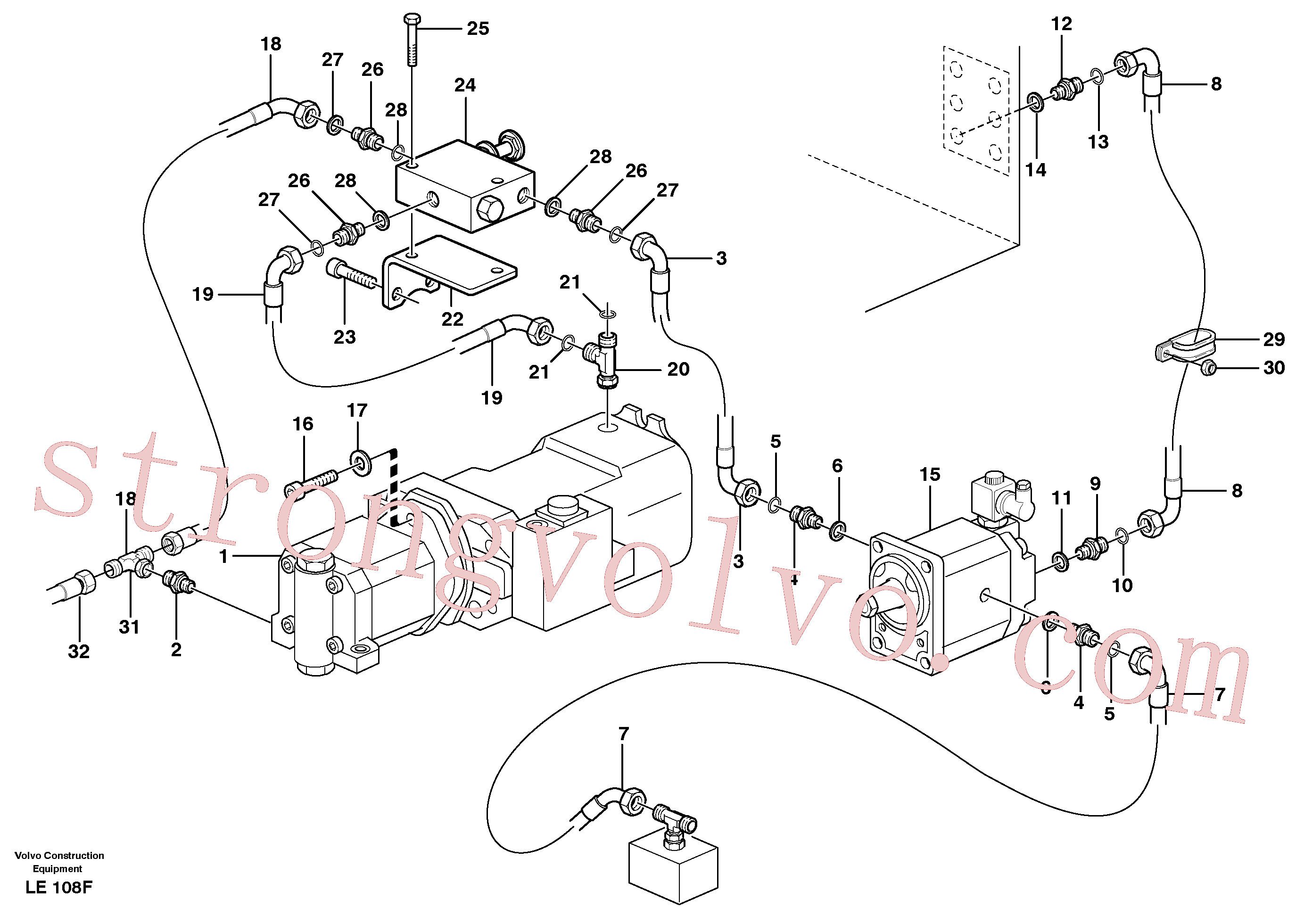 Volvo Montagem VOE14371765 Mangueira Acessórios