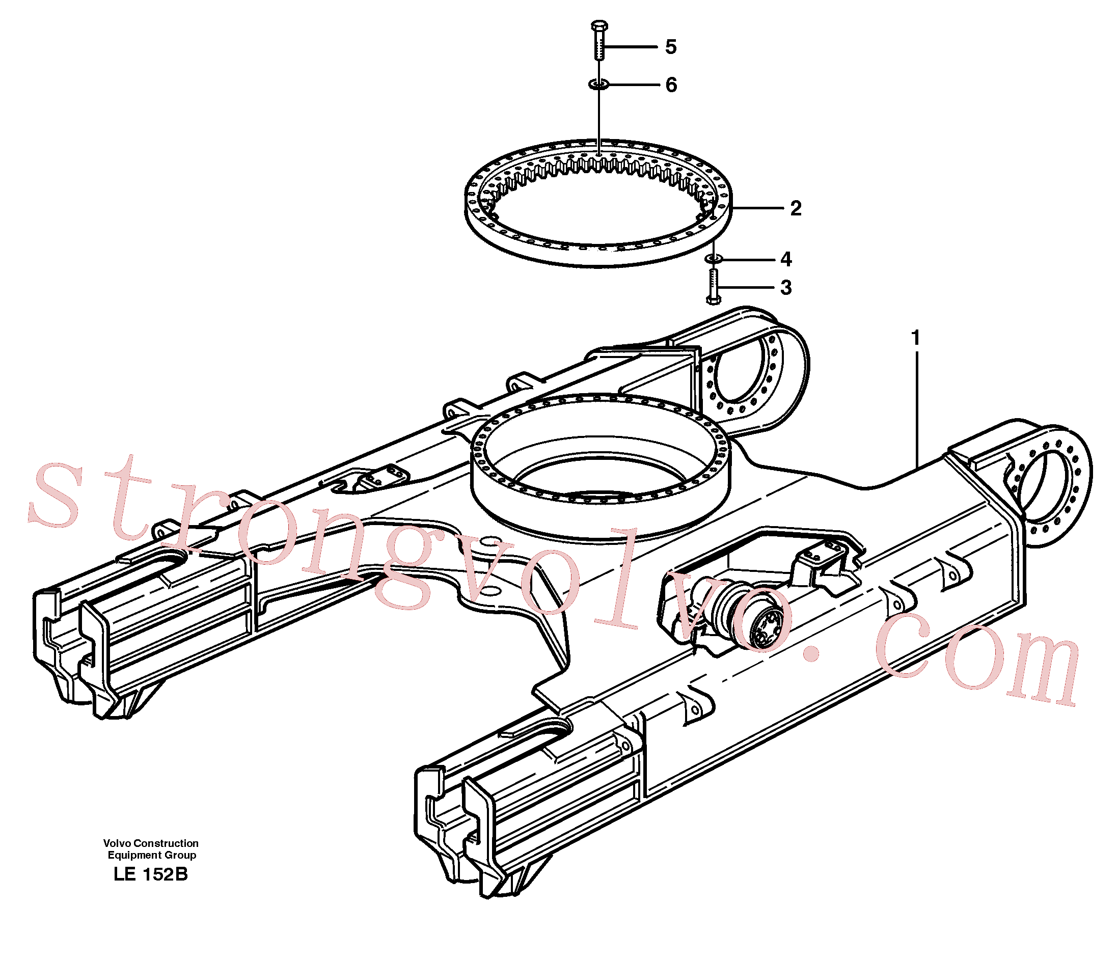 VOE14371025 Volvo Acoplamento do anel rotativo(LE152B Montagem)
