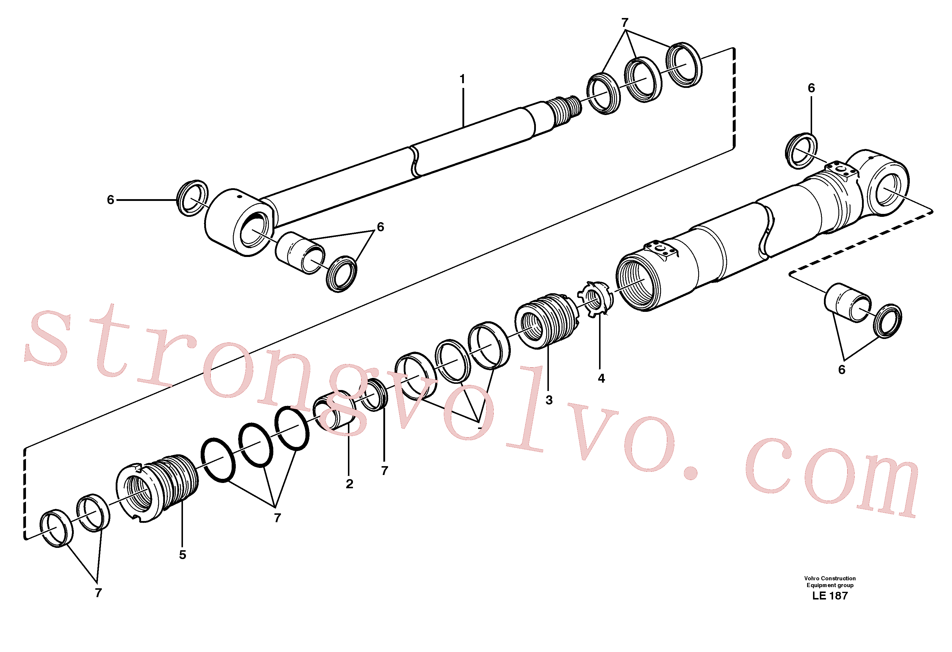 VOE14370846 Volvo Cilindro da lança(LE187 Montagem)