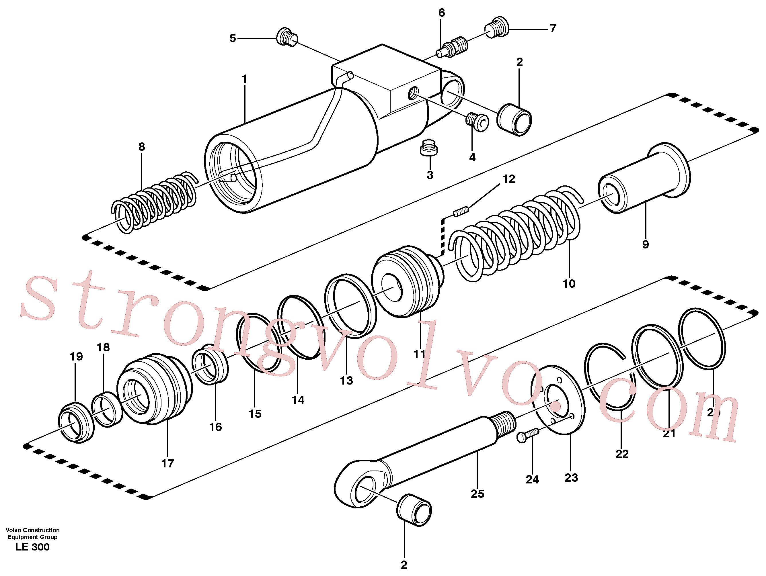 VOE14023507 Volvo Cilindro hidráulico(LE300 Montagem)