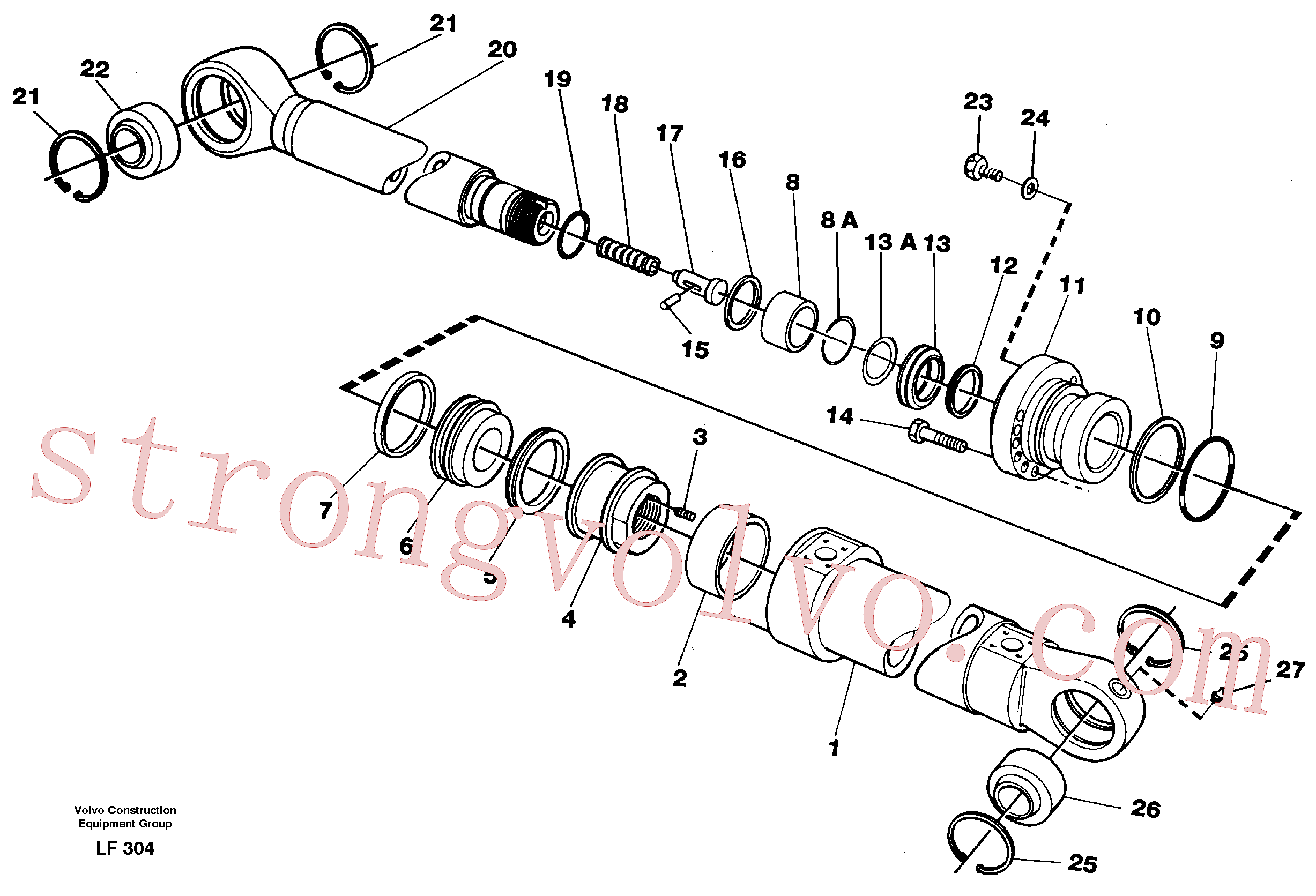 VOE14262659 Volvo Cilindro de balde(LF304 Montagem)