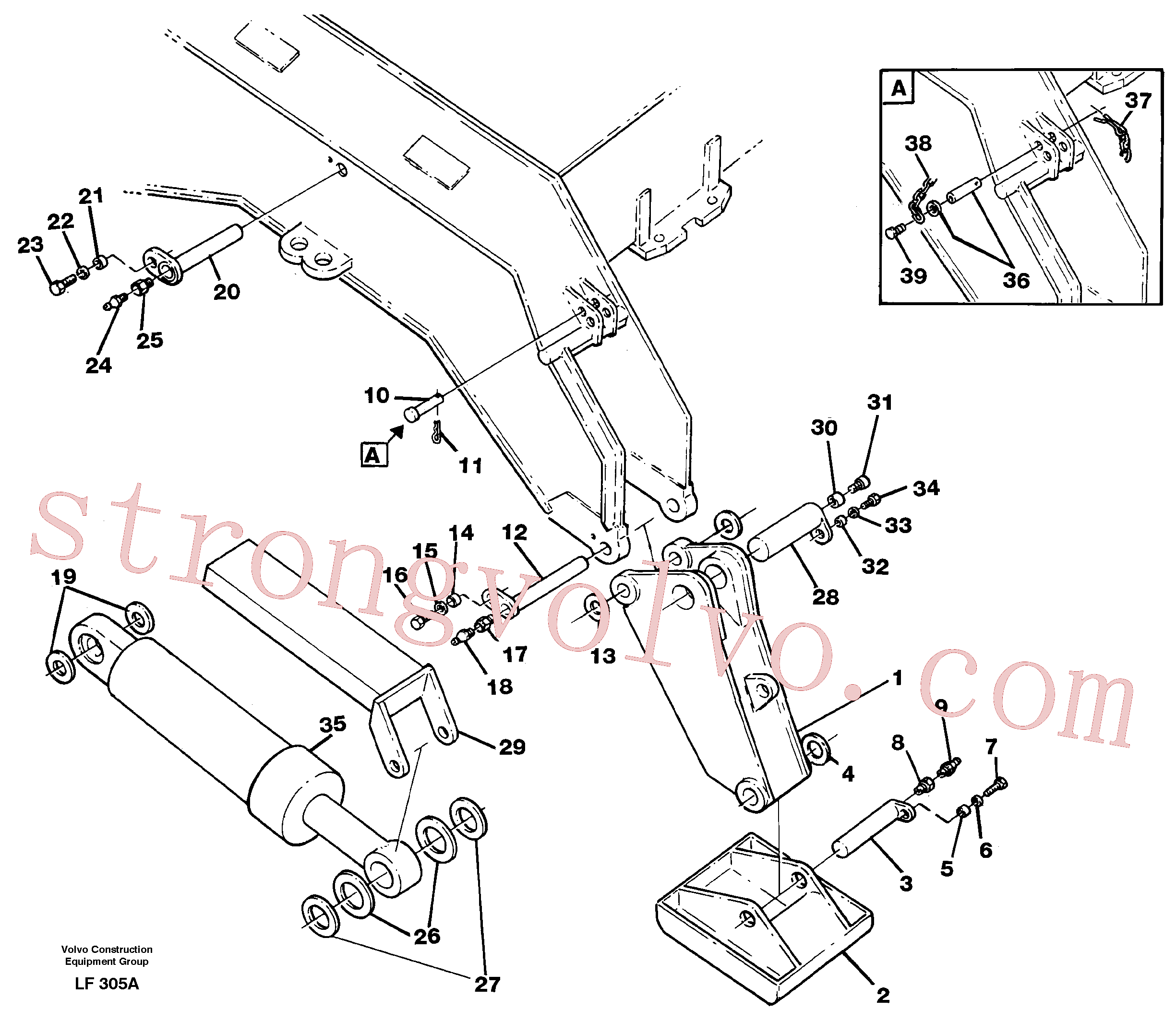 VOE14263923 Pino de articulação Volvo escavadeira