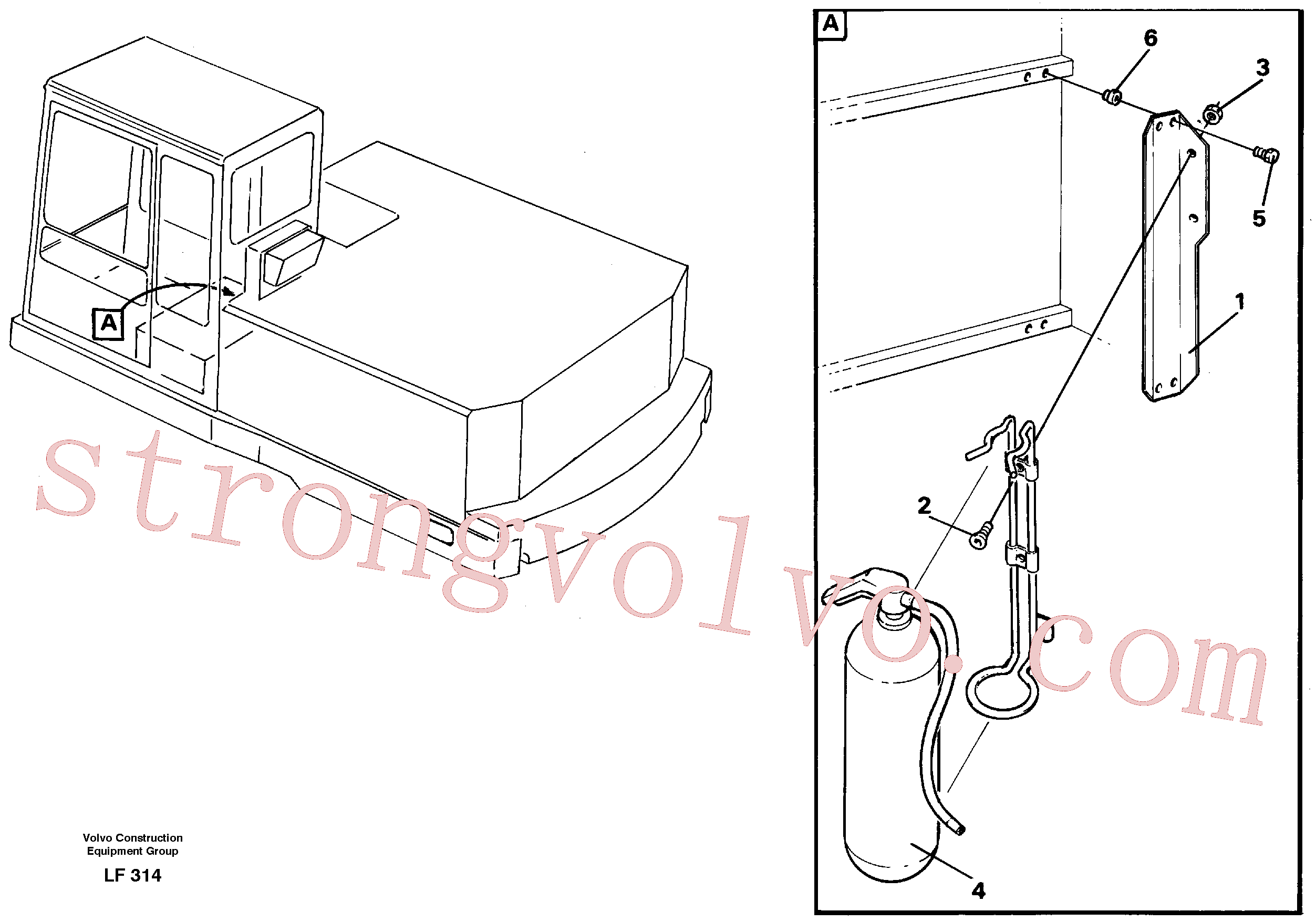 VOE14248859 Volvo Extintor de incêndio(LF314 Montagem)