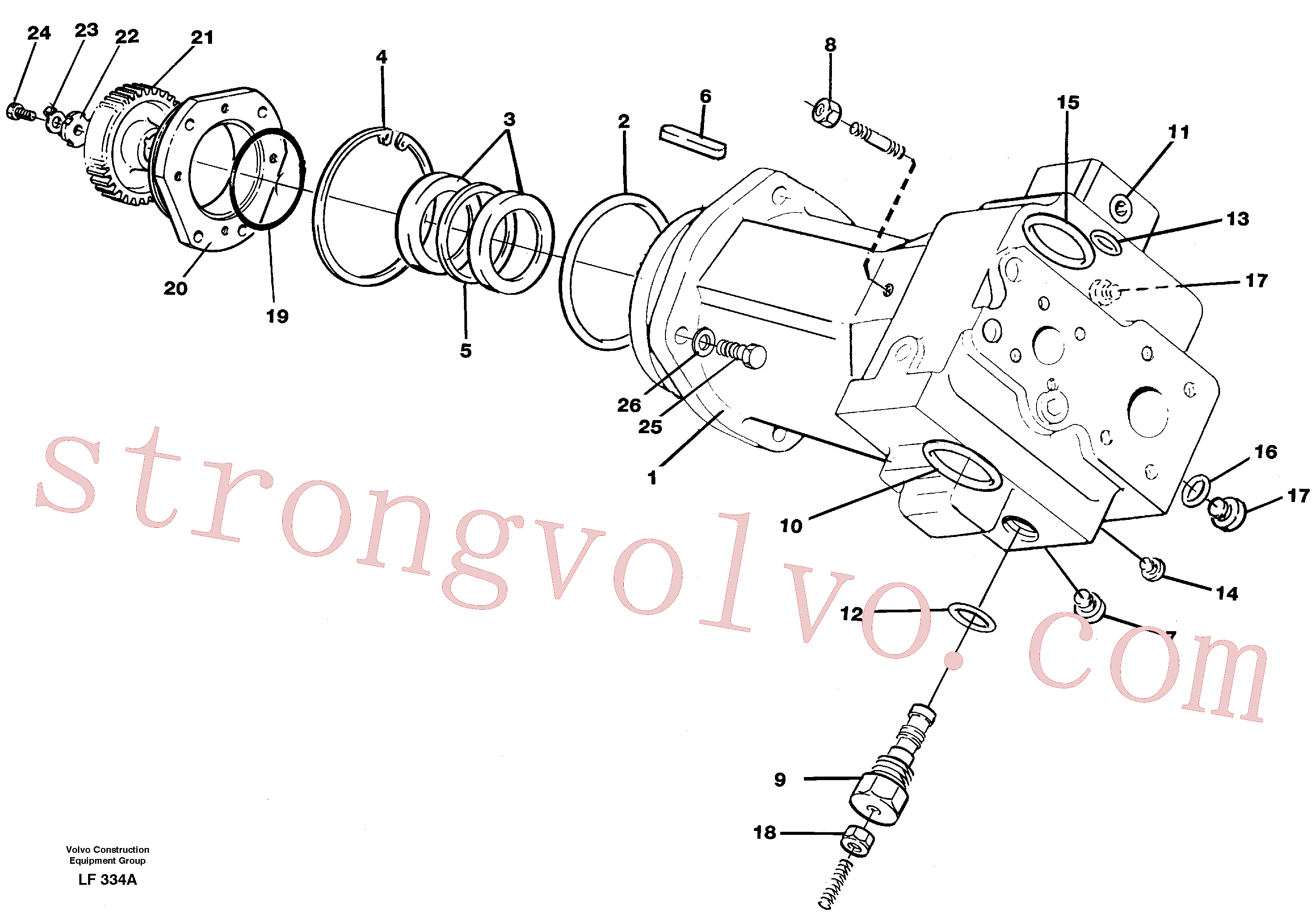 VOE14053721 Volvo Bomba hidráulica(LF334A Montagem)