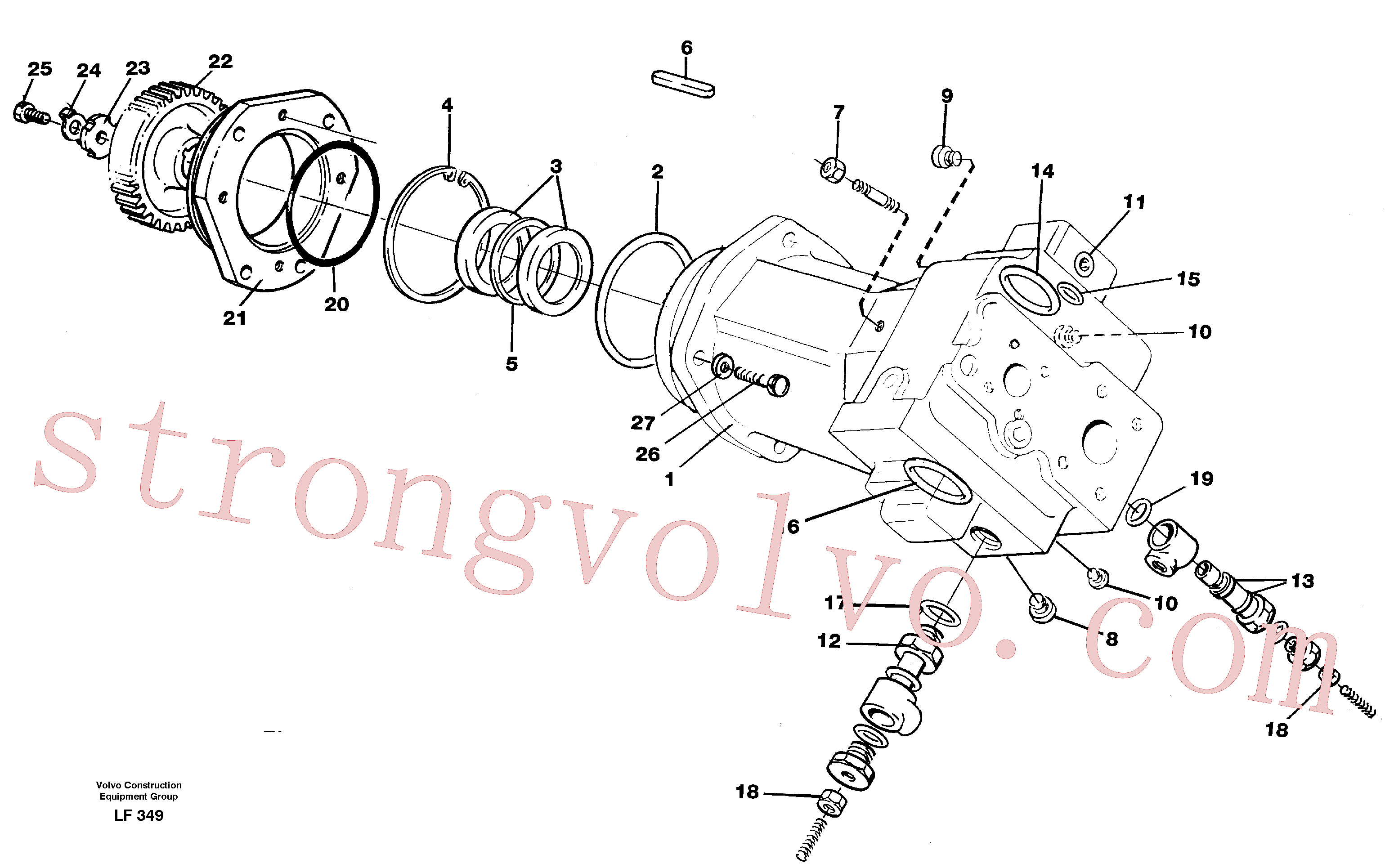 VOE14023174 Volvo Bomba hidráulica(LF349 Montagem)