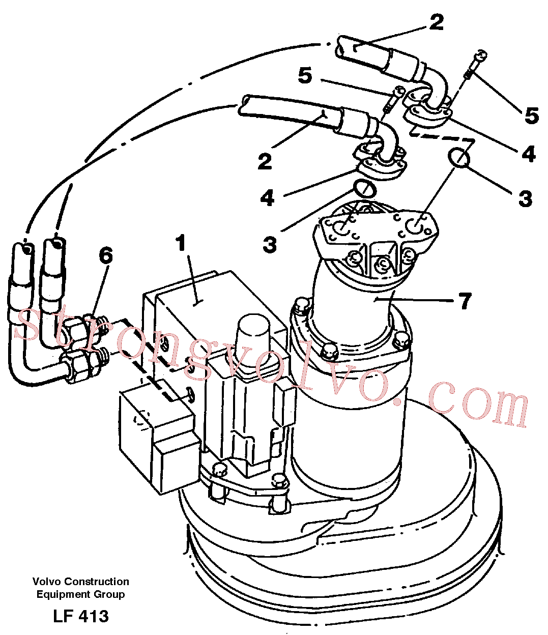 VOE14255691 Mangueira hidráulica Volvo escavadeira