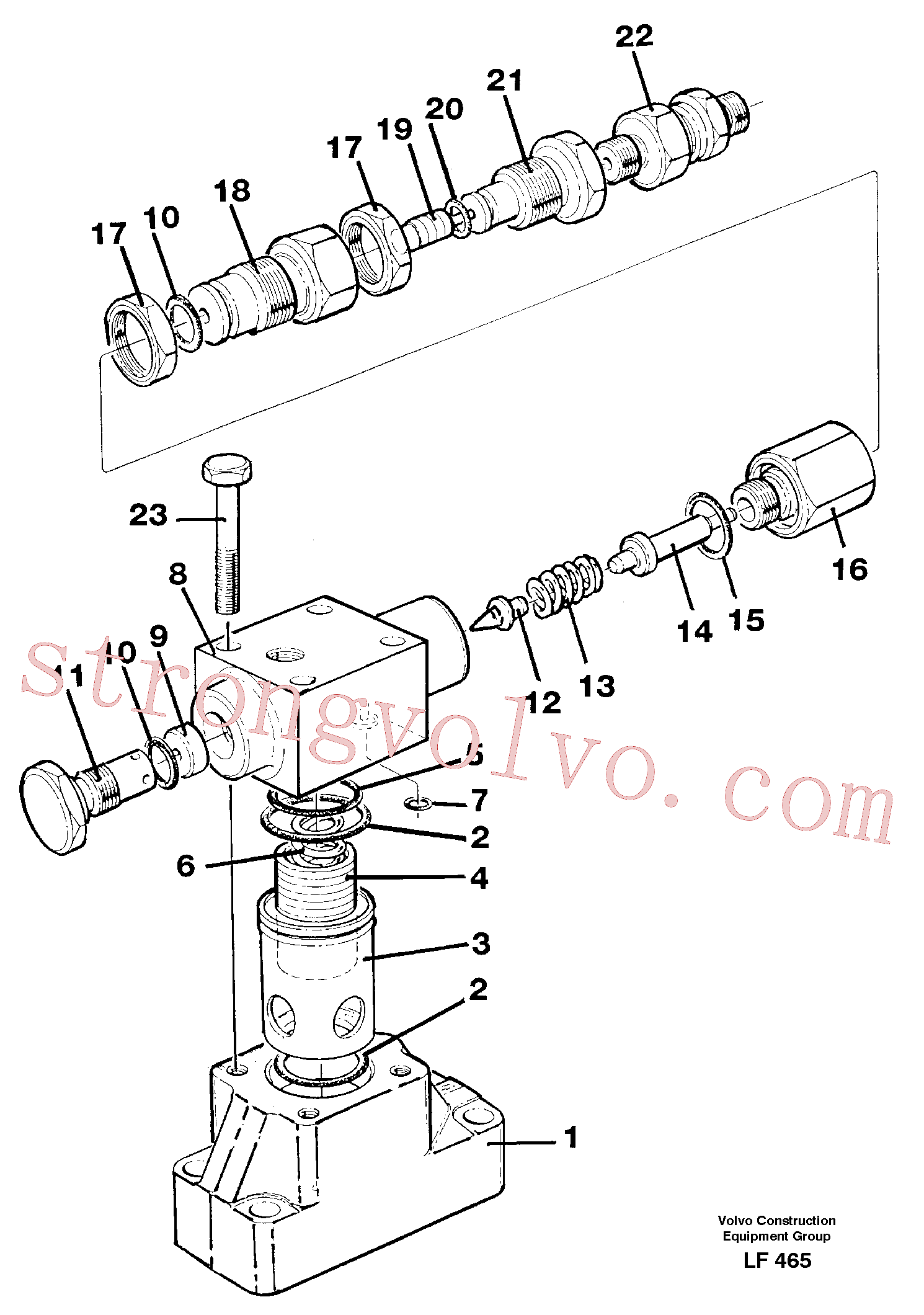 VOE14241445 Volvo Válvula de limitação da pressão(LF465 Montagem)