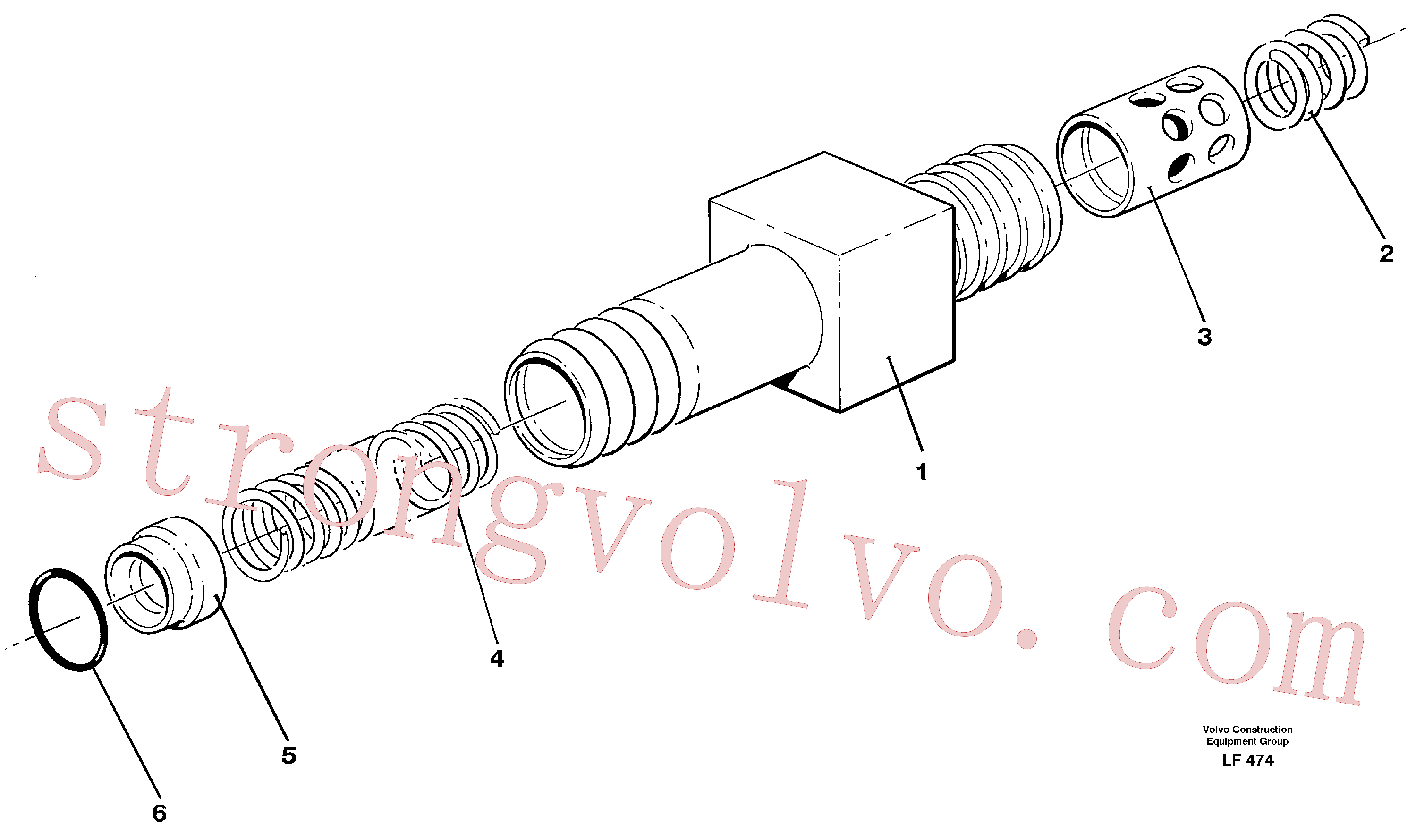 China Made VOE14342381 Mola de compressão Volvo Acessórios para escavadeira