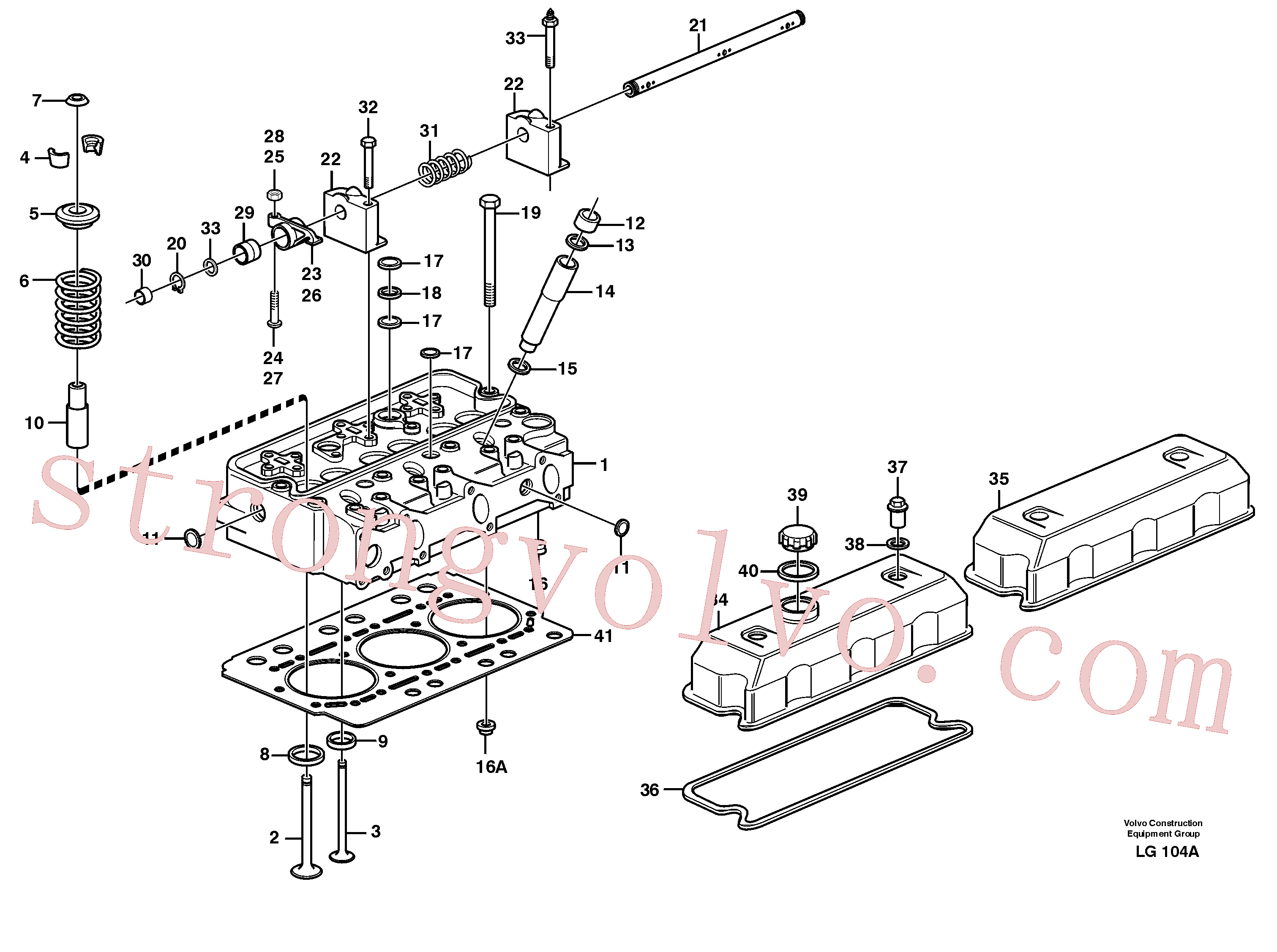 VOE947626 Volvo Cabeça de cilindro(LG104A Montagem)