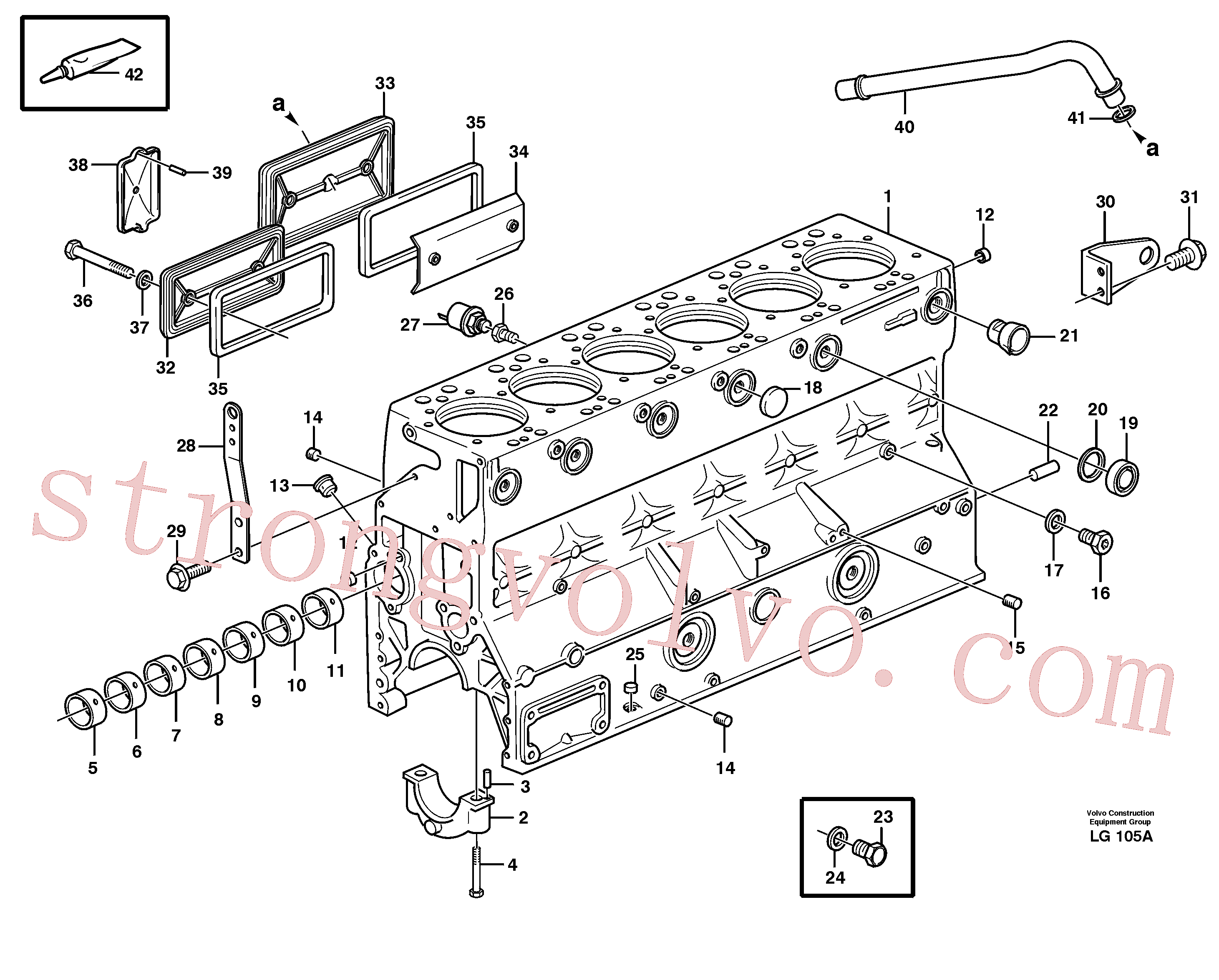 VOE952076 Volvo Bloco do motor(LG105A Montagem)